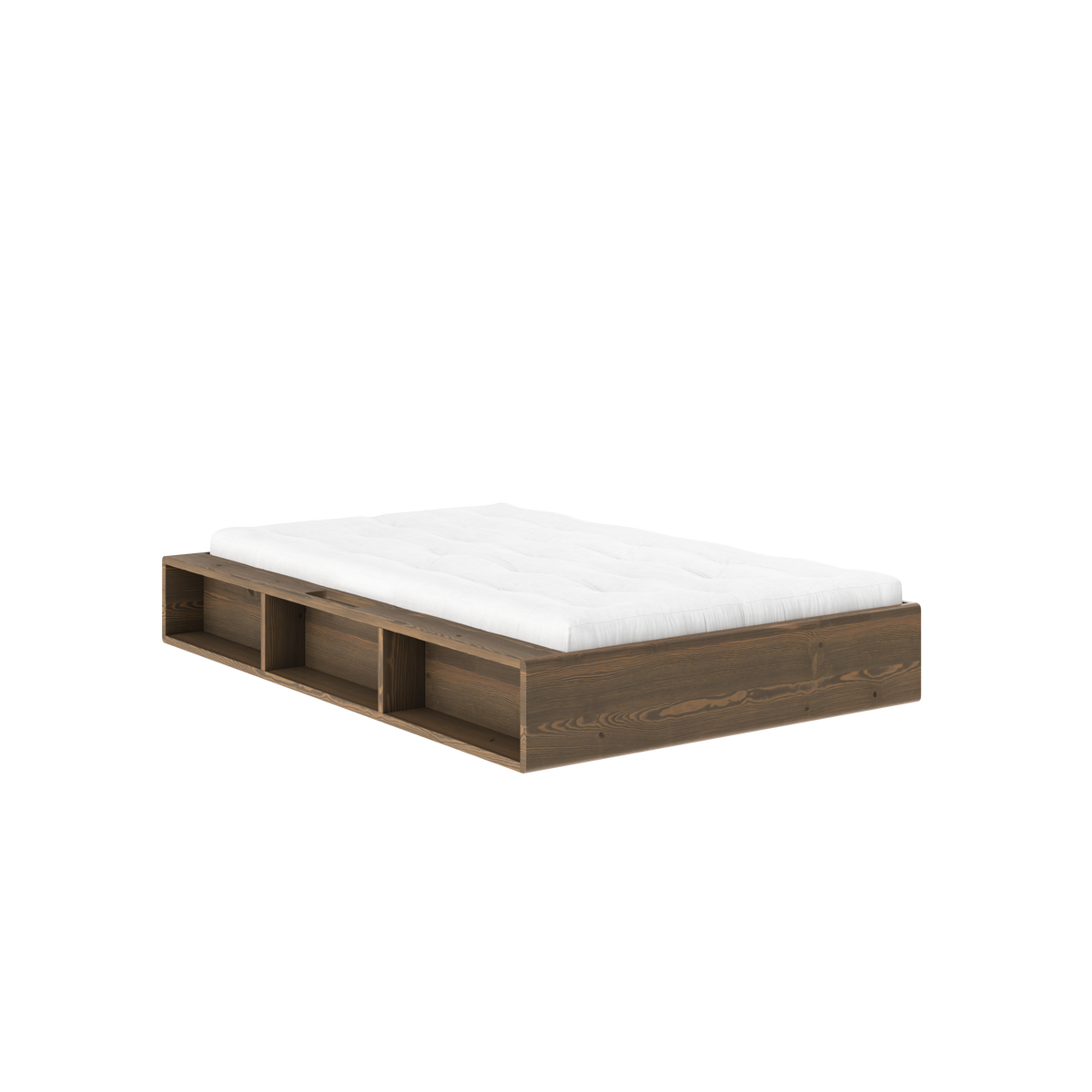 ZIGGY BED CAROB BROWN LACQUERED 120 X 200