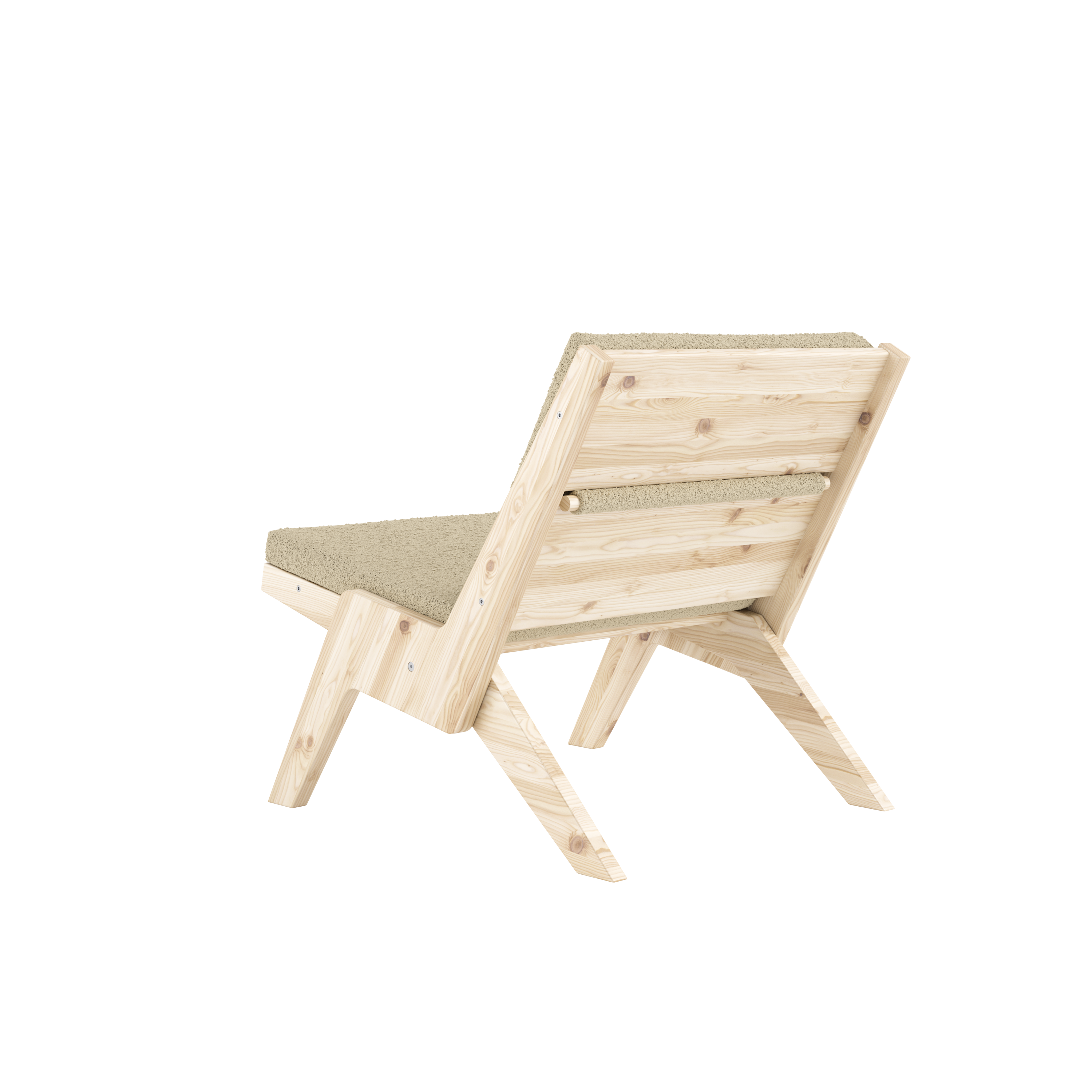 SWAY LOUNGE CHAIR RAW W. PEBBLE BEIGE MATTRESS