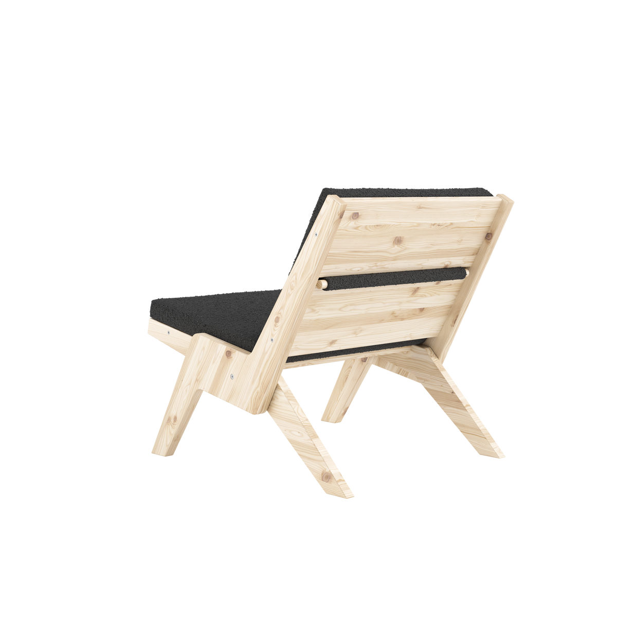 SWAY LOUNGE CHAIR RAW W. MIDNIGHT GREY MATTRESS