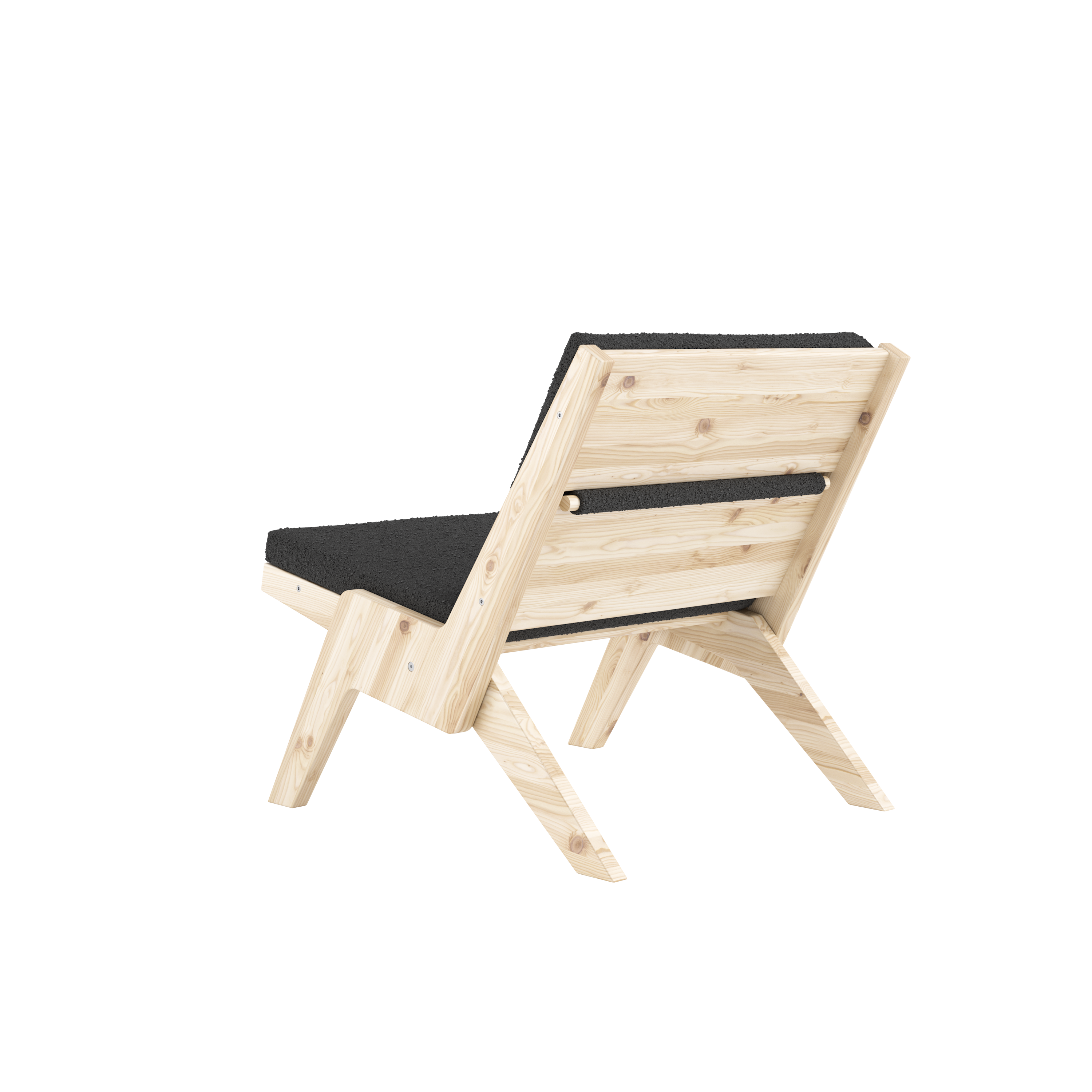 SWAY LOUNGE CHAIR RAW W. MIDNIGHT GREY MATTRESS