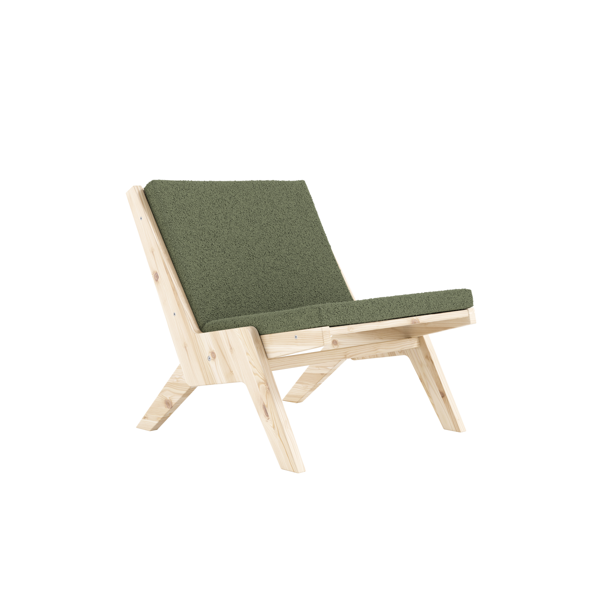 SWAY LOUNGE CHAIR RAW W. EVERGREEN MATTRESS