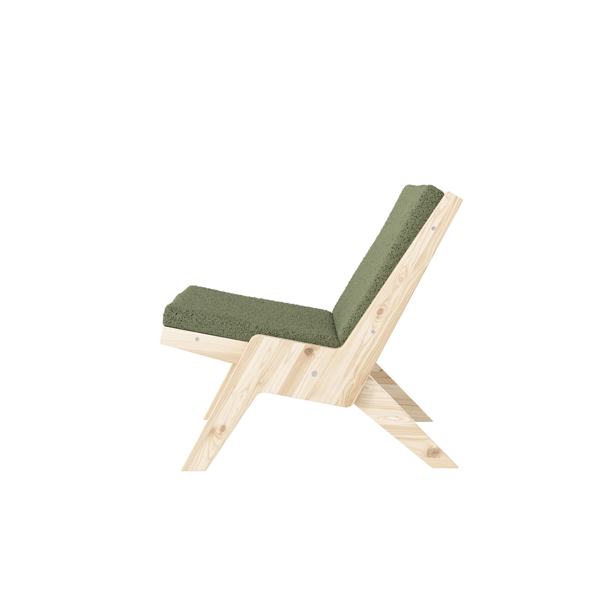 SWAY LOUNGE CHAIR RAW W. EVERGREEN MATTRESS