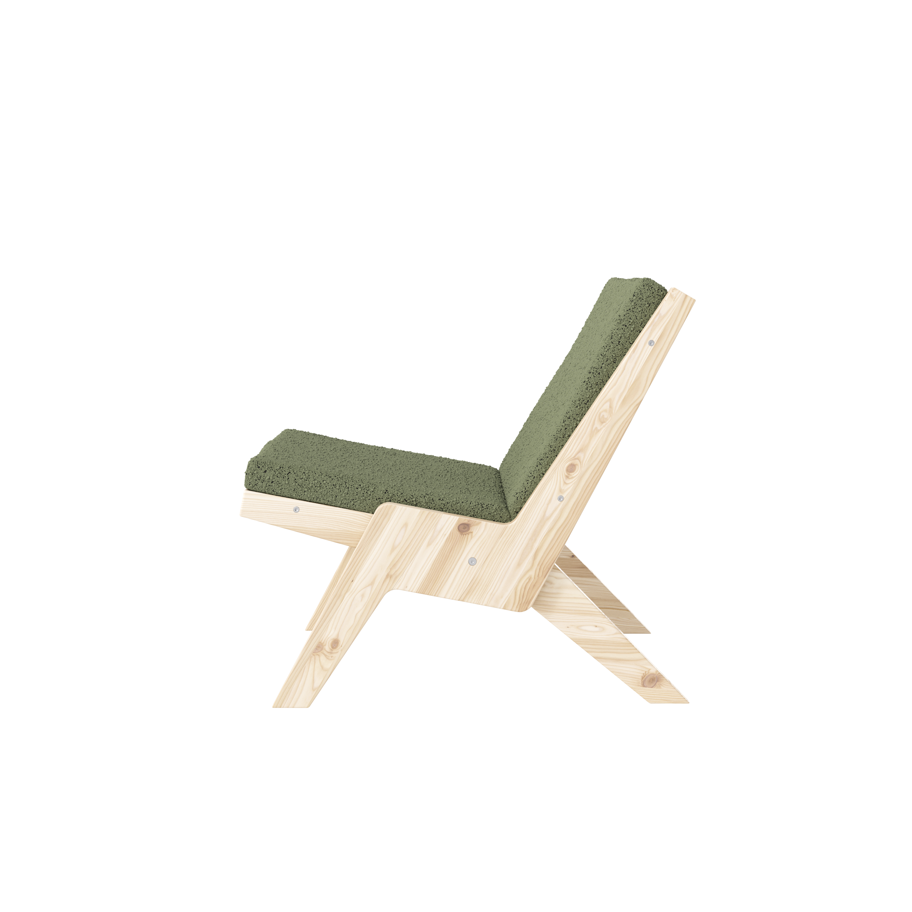 SWAY LOUNGE CHAIR RAW W. EVERGREEN MATTRESS