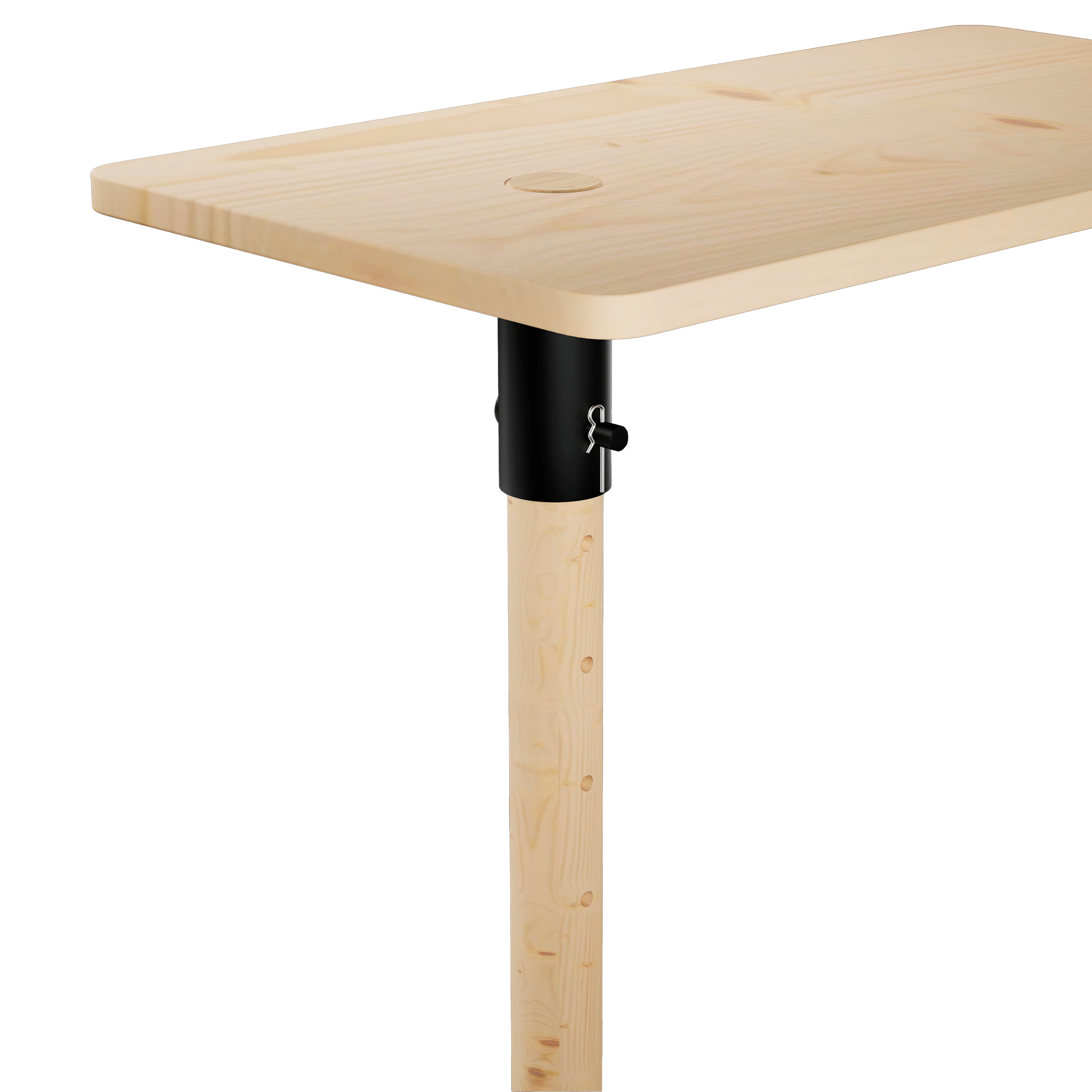 ADJUST TABLE CLEAR LACQUERED