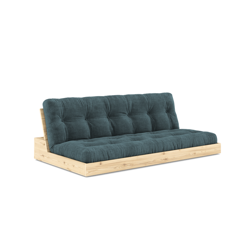 BASE CLEAR LACQUERED W. 5-LAYER MIXED MATTRESS PALE BLUE