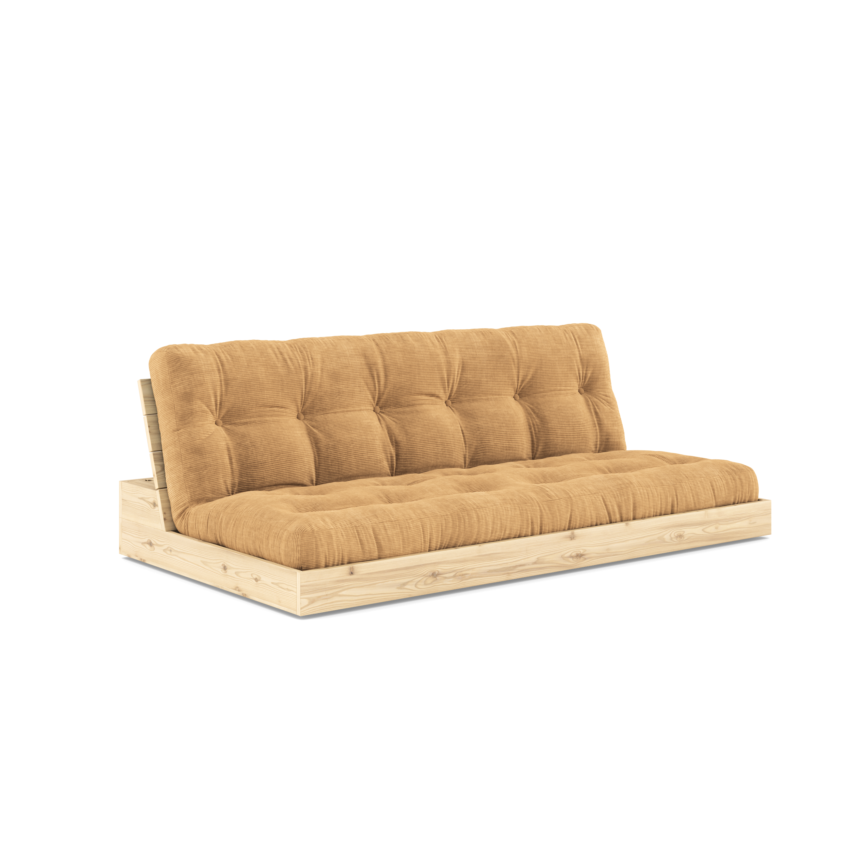 BASE CLEAR LACQUERED W. 5-LAYER MIXED MATTRESS FUDGE BROWN