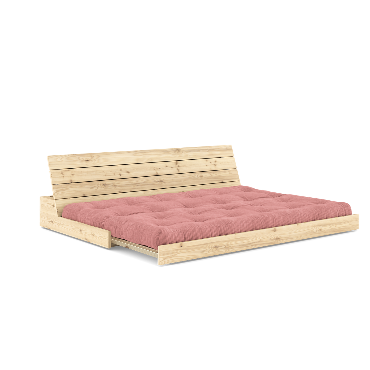 BASE CLEAR LACQUERED W. 5-LAYER MIXED MATTRESS SORBET PINK
