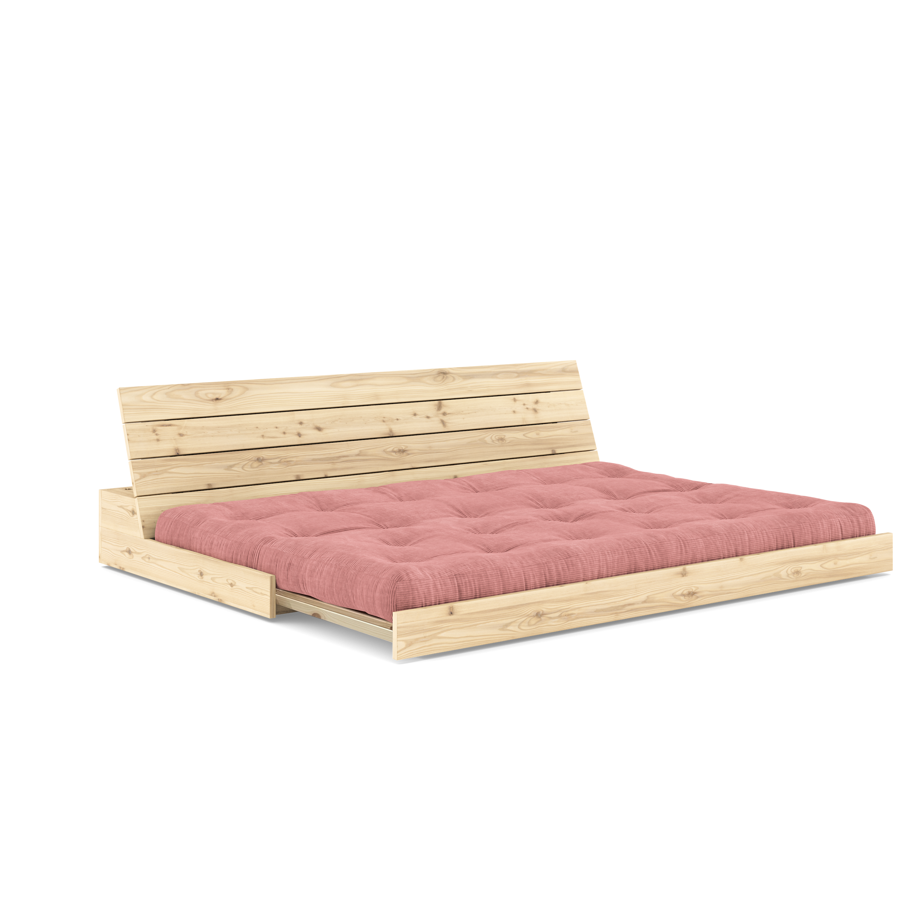 BASE CLEAR LACQUERED W. 5-LAYER MIXED MATTRESS SORBET PINK