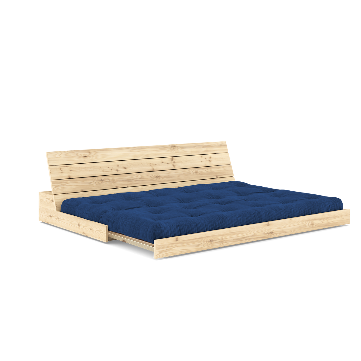 BASE CLEAR LACQUERED W. 5-LAYER MIXED MATTRESS ROYAL BLUE