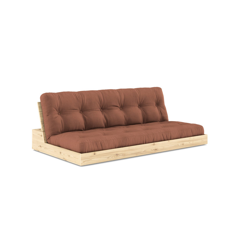 BASE CLEAR LACQUERED W. 5-LAYER MIXED MATTRESS CLAY BROWN