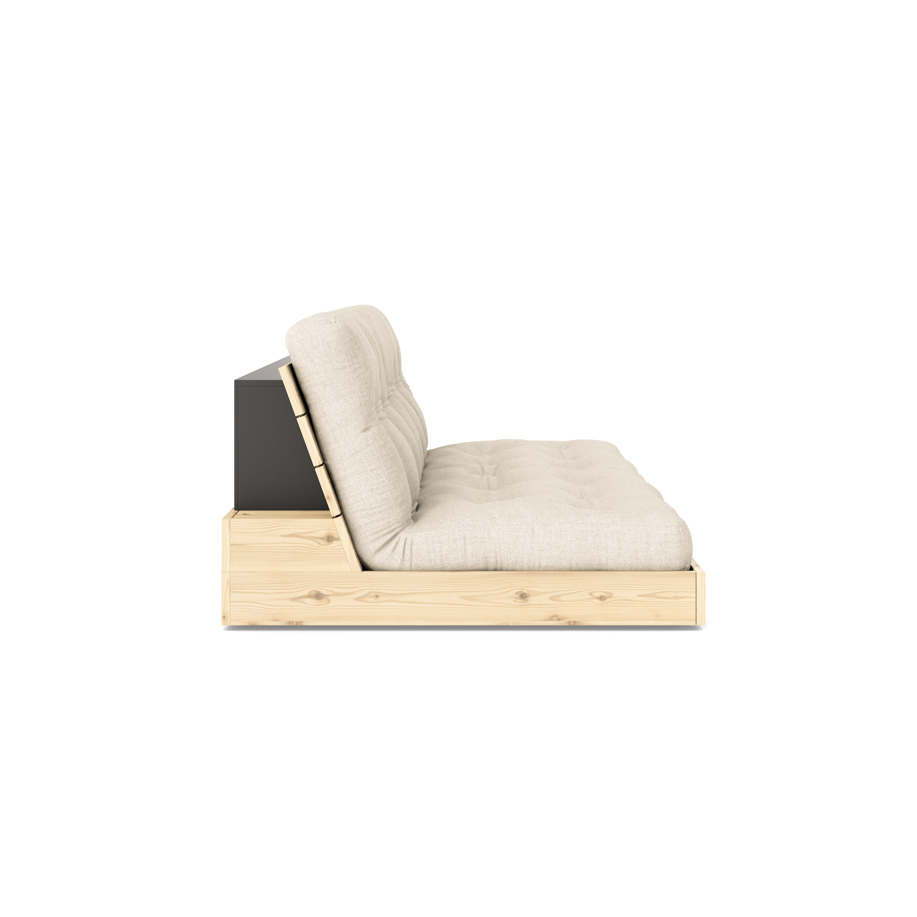 BASE CLEAR LACQUERED W. 5-LAYER MIXED MATTRESS LINEN