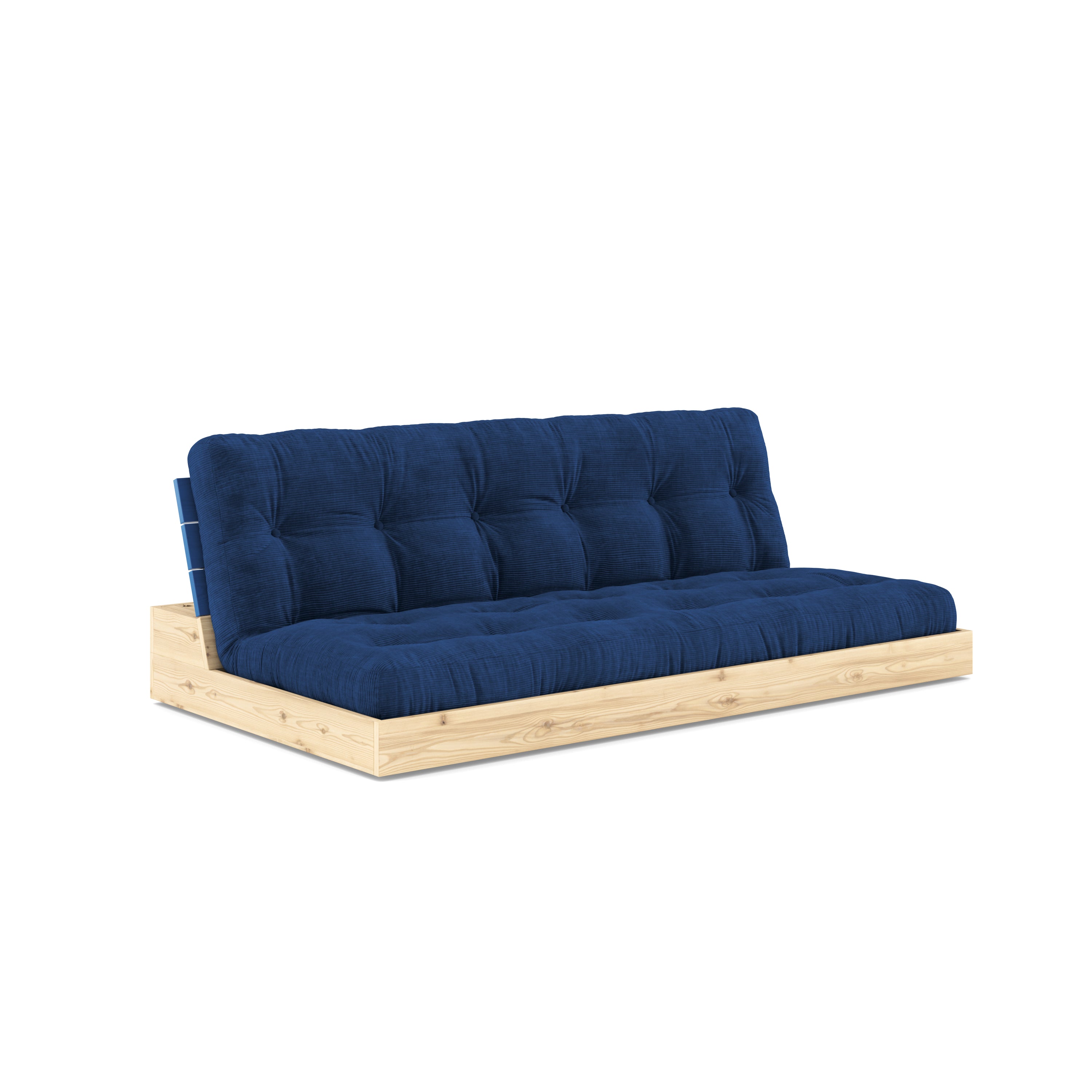 BASE COBALT BLUE LACQUERED W. 5-LAYER MIXED MATTRESS ROYAL BLUE