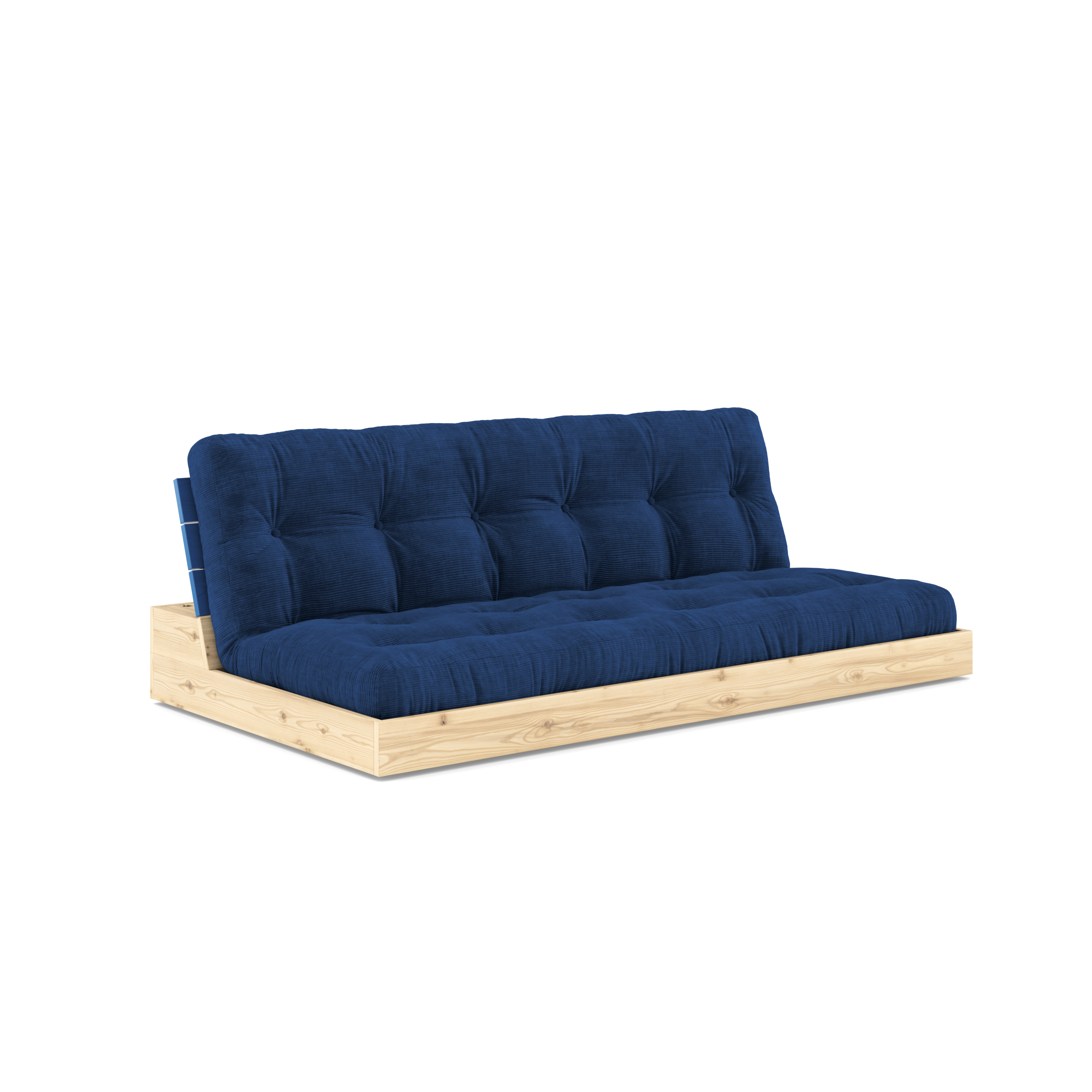 BASE COBALT BLUE LACQUERED W. 5-LAYER MIXED MATTRESS ROYAL BLUE