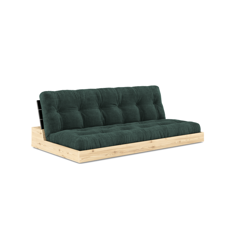 BASE BLACK NIGHT LACQUERED W. 5-LAYER MIXED MATTRESS SEAWEED