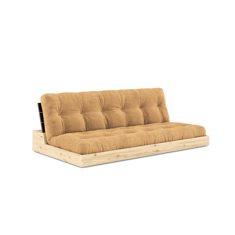 BASE BLACK NIGHT LACQUERED W. 5-LAYER MIXED MATTRESS FUDGE BROWN