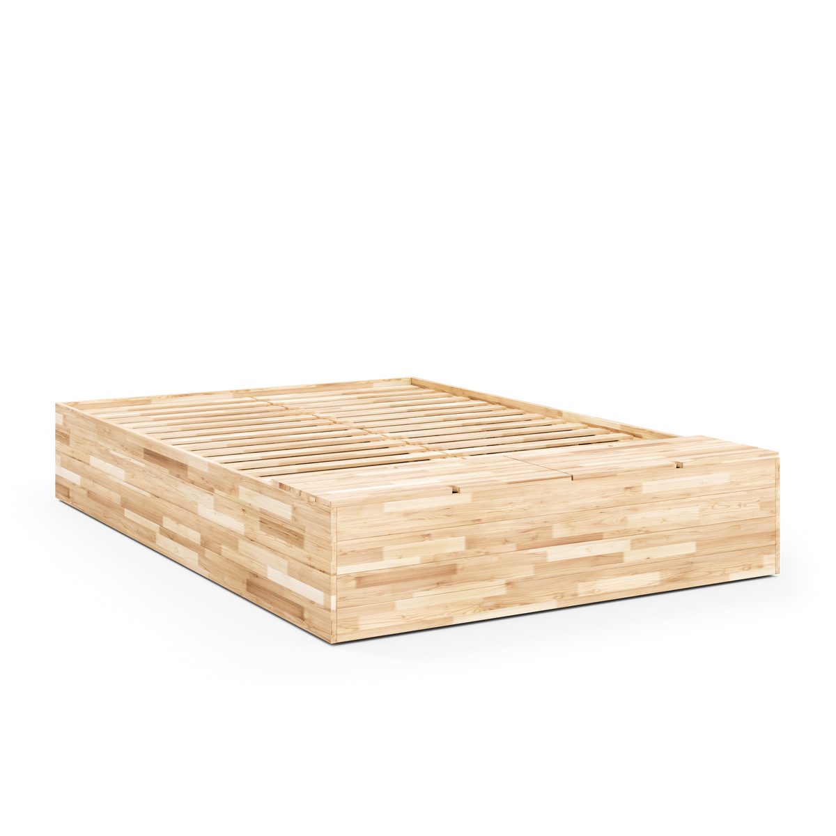 BASEMENT BED CLEAR LACQUERED 160 X 200