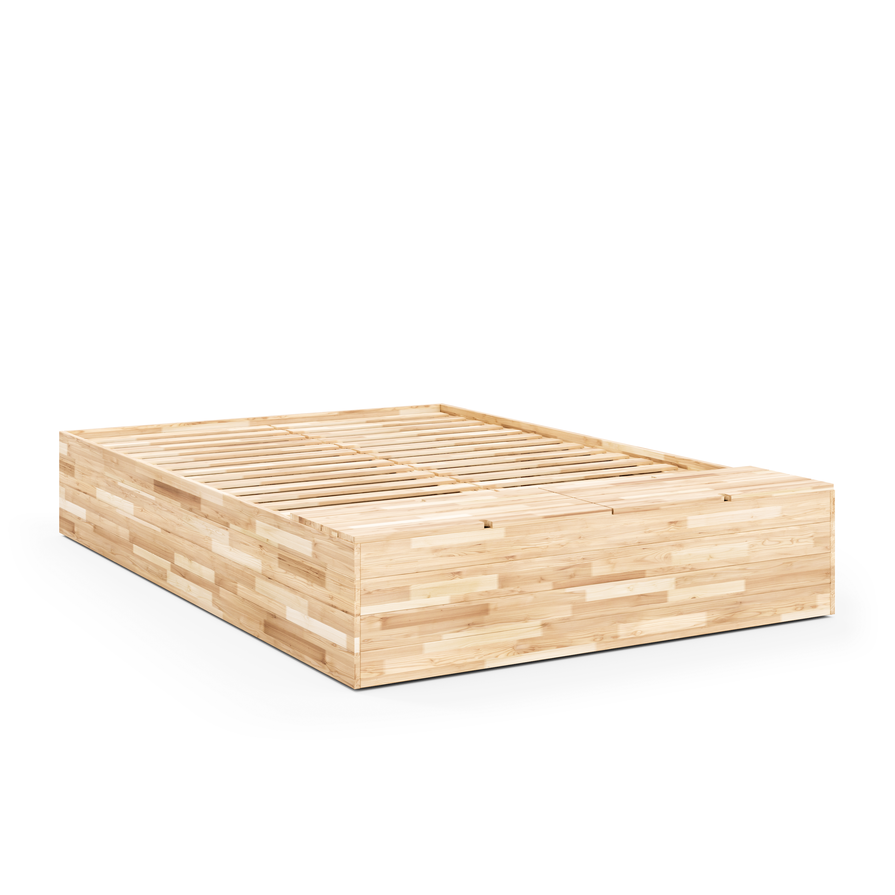 BASEMENT BED CLEAR LACQUERED 160 X 200