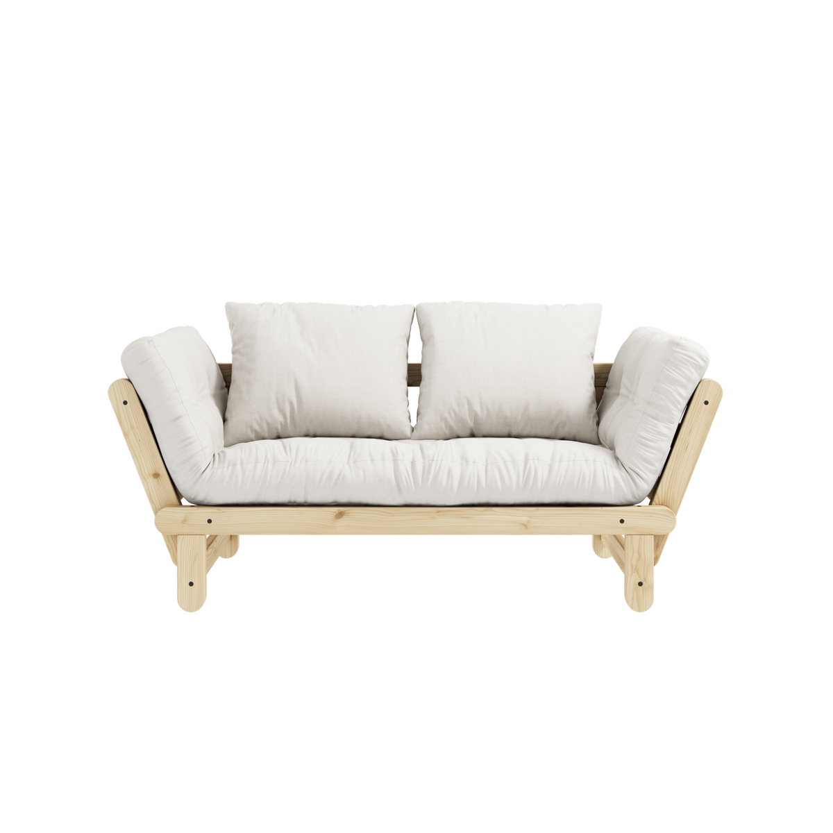 BEAT CLEAR LACQUERED W. BEAT MATTRESS SET NATURAL