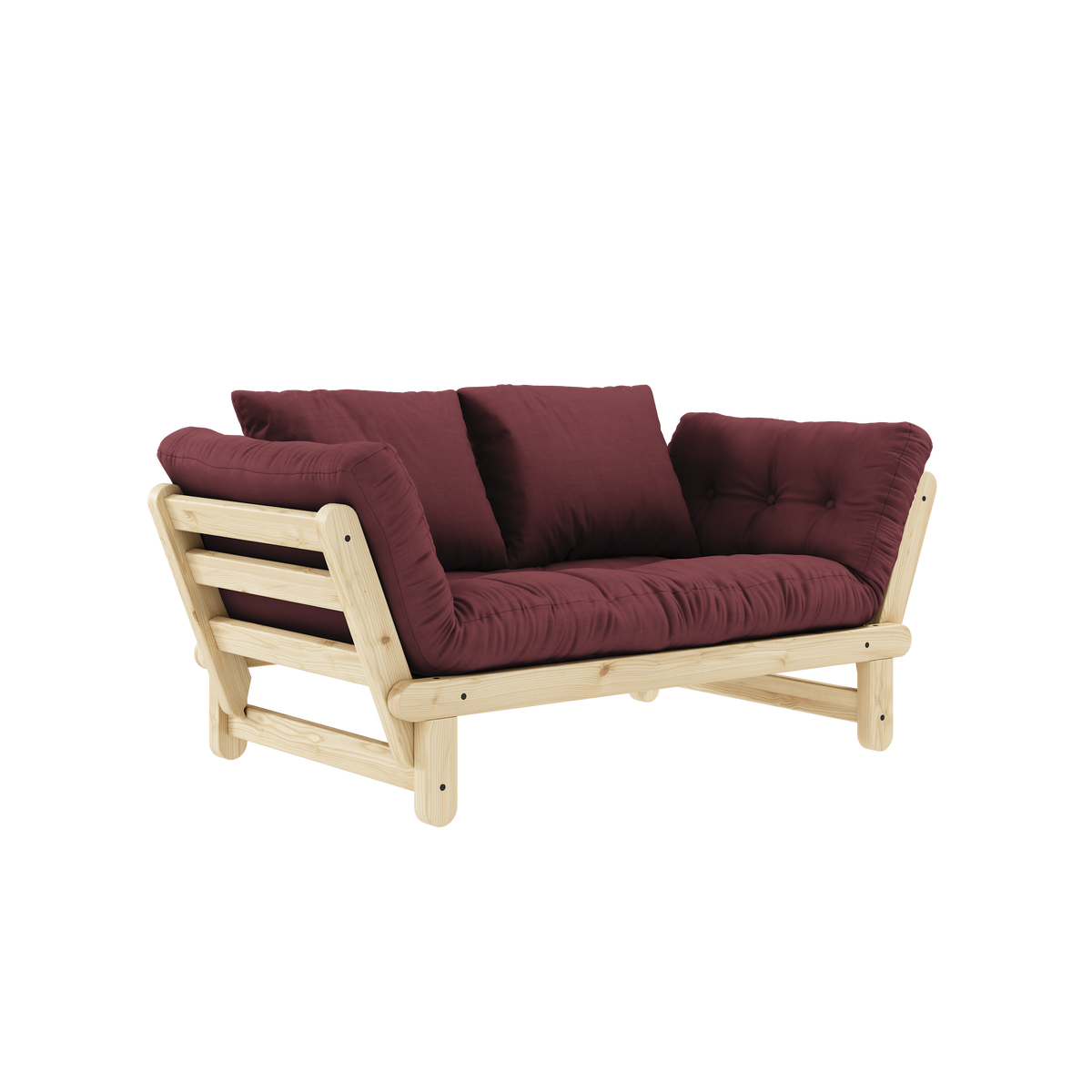 BEAT CLEAR LACQUERED W. BEAT MATTRESS SET BORDEAUX