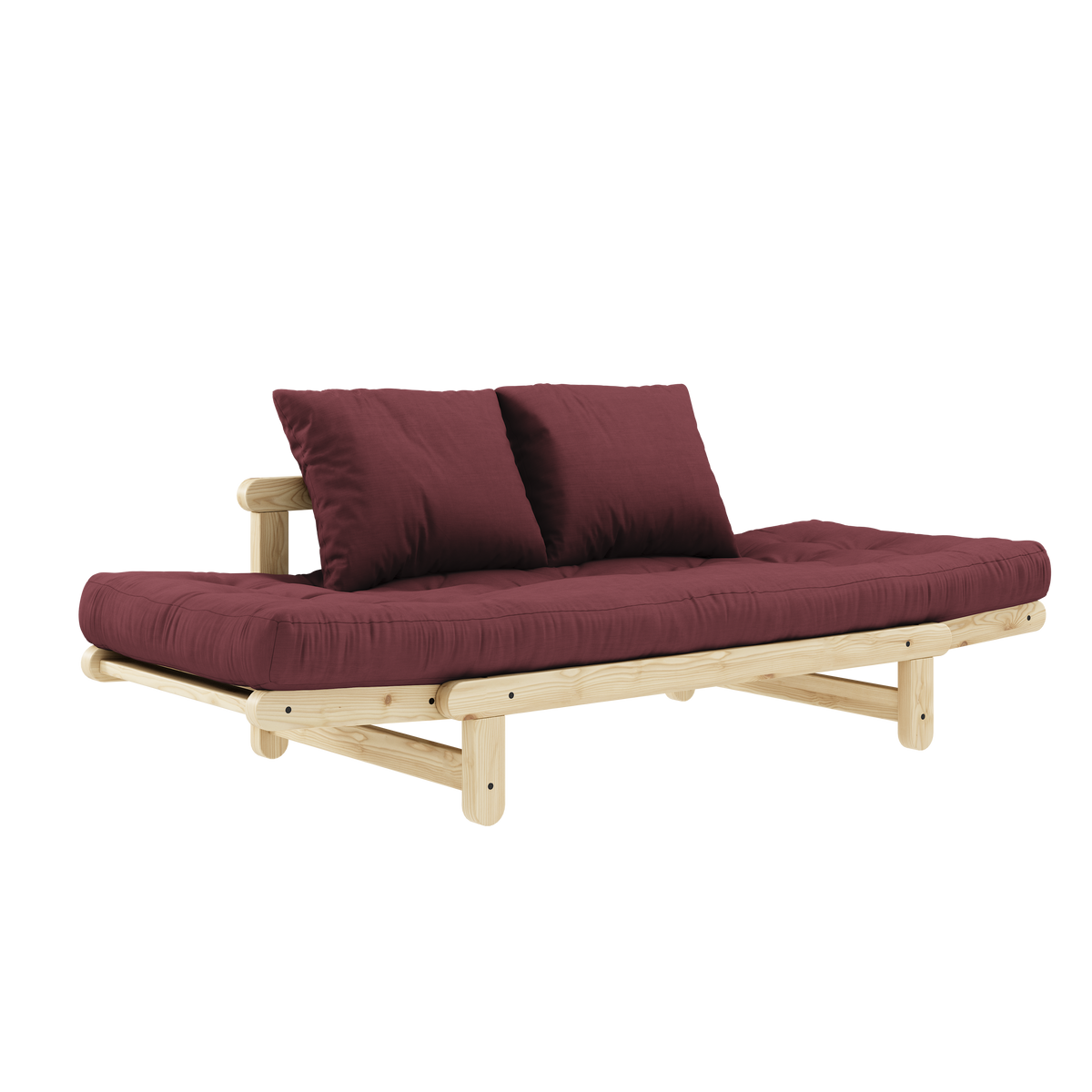 BEAT CLEAR LACQUERED W. BEAT MATTRESS SET BORDEAUX