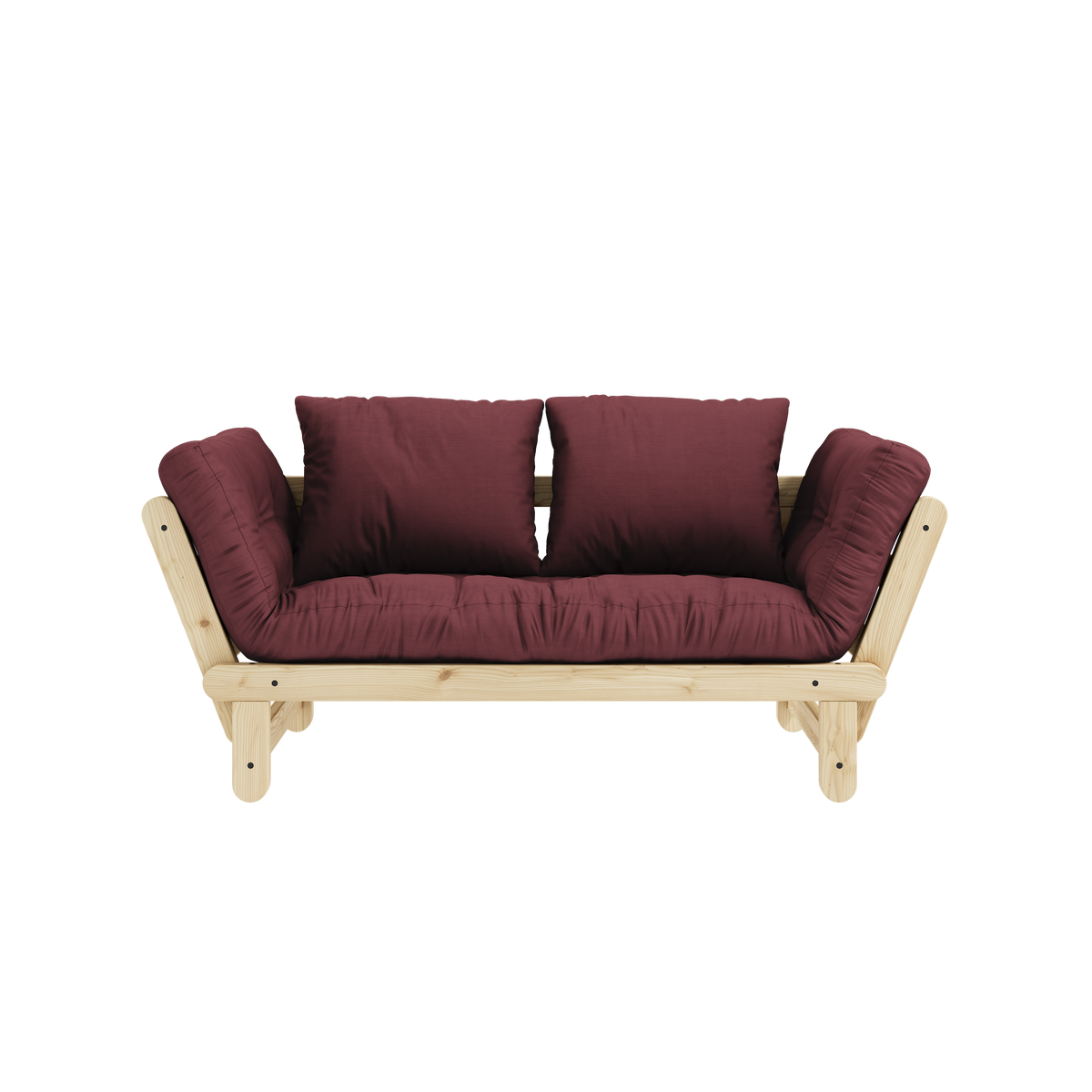 BEAT CLEAR LACQUERED W. BEAT MATTRESS SET BORDEAUX