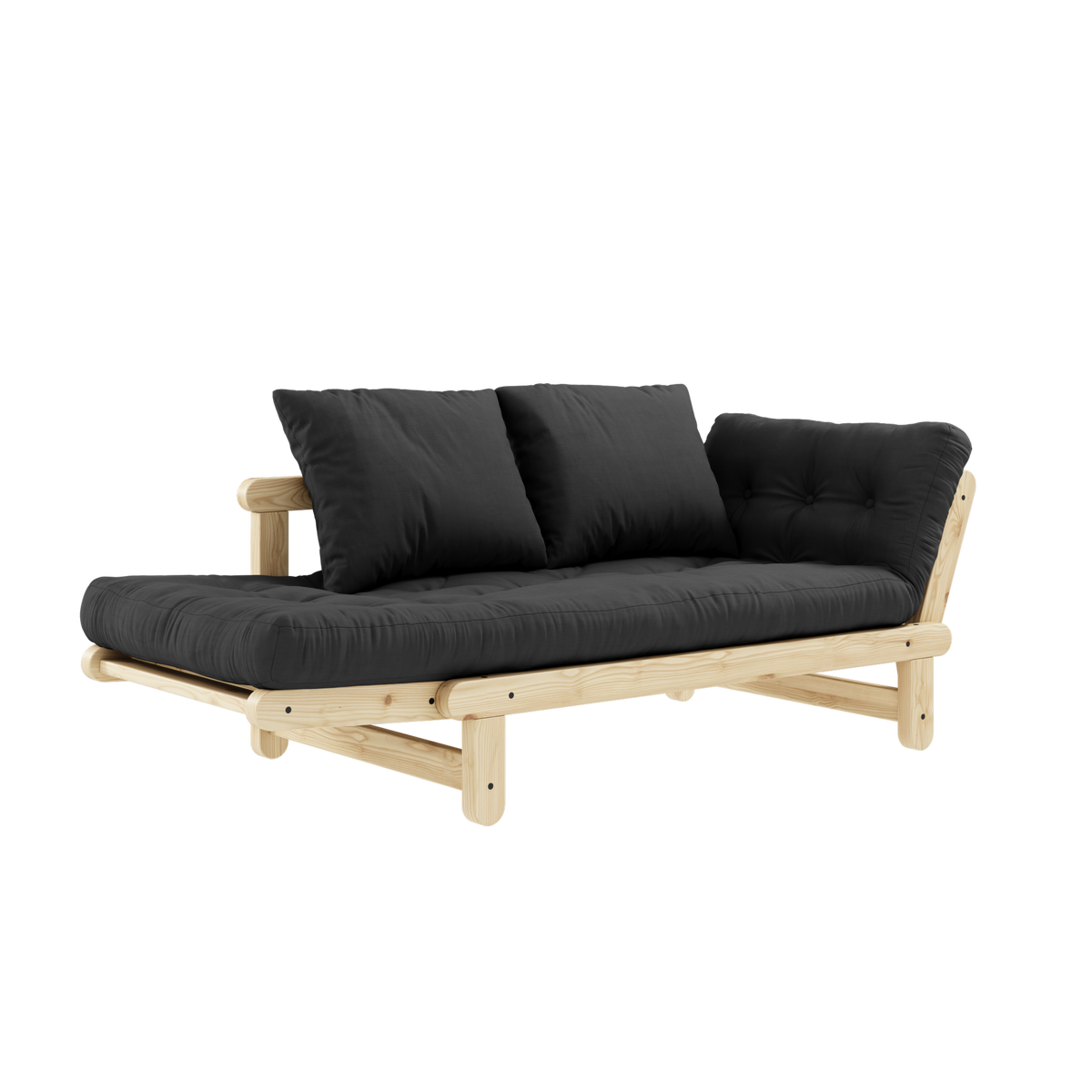 BEAT CLEAR LACQUERED W. BEAT MATTRESS SET DARK GREY