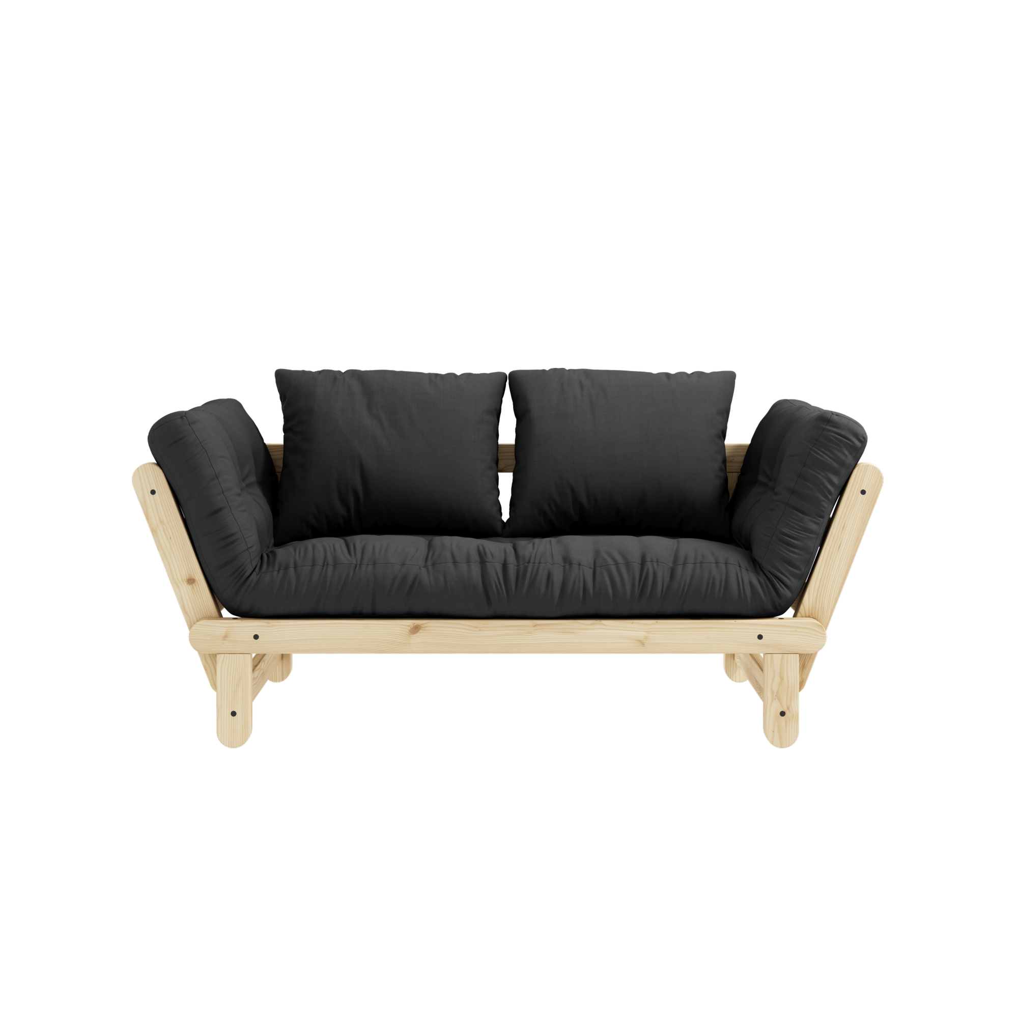 BEAT CLEAR LACQUERED W. BEAT MATTRESS SET DARK GREY