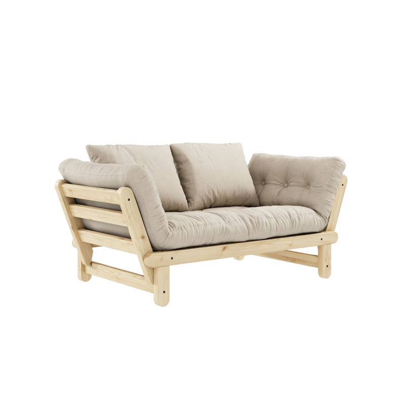 BEAT CLEAR LACQUERED W. BEAT MATTRESS SET BEIGE