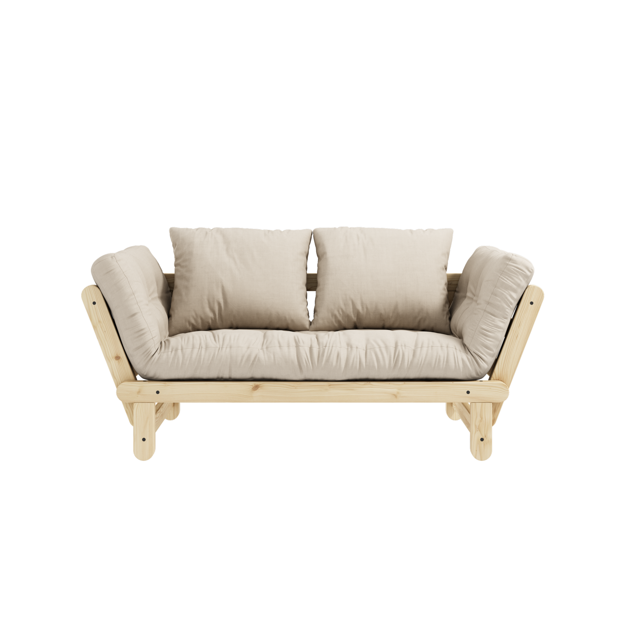 BEAT CLEAR LACQUERED W. BEAT MATTRESS SET BEIGE