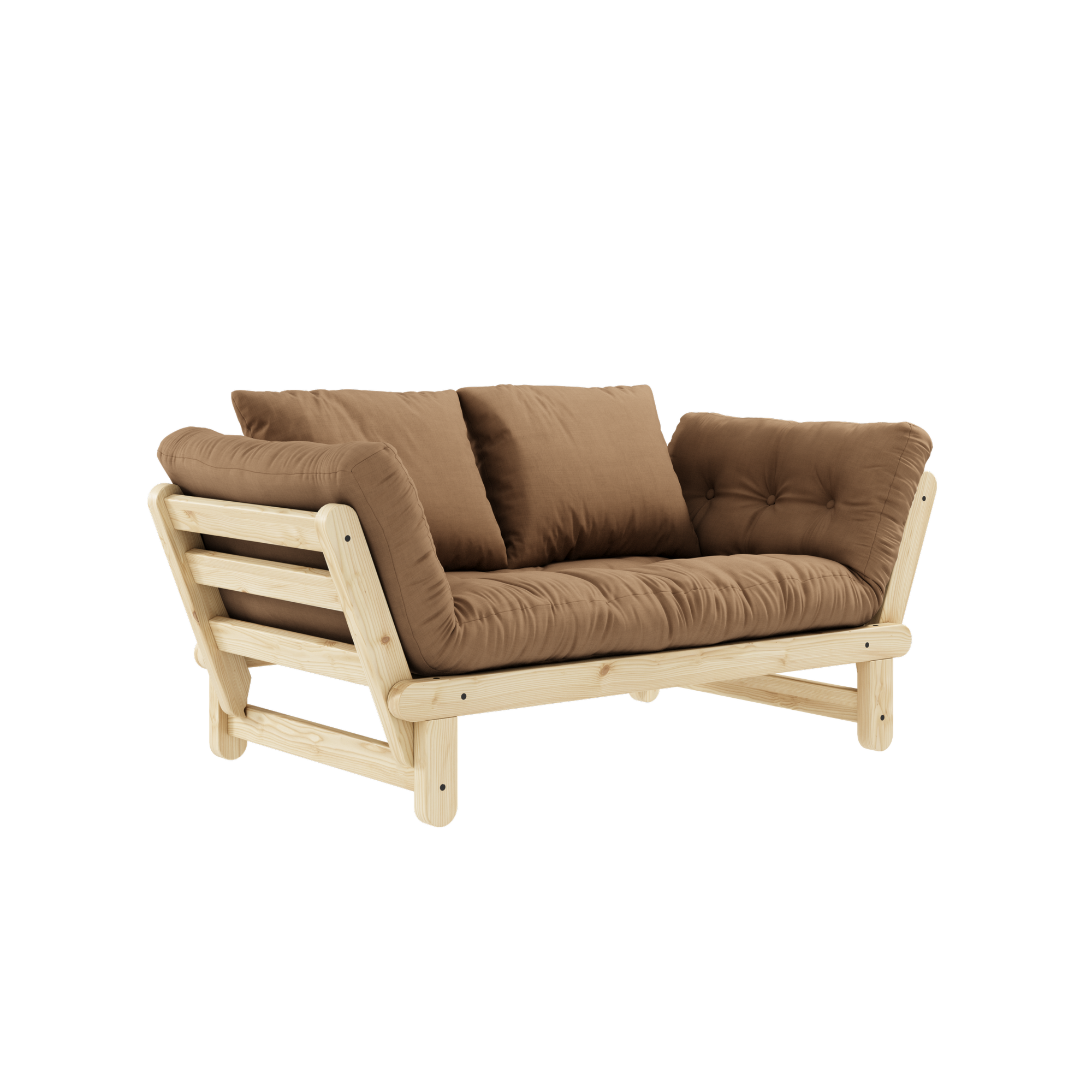 BEAT CLEAR LACQUERED W. BEAT MATTRESS SET MOCCA