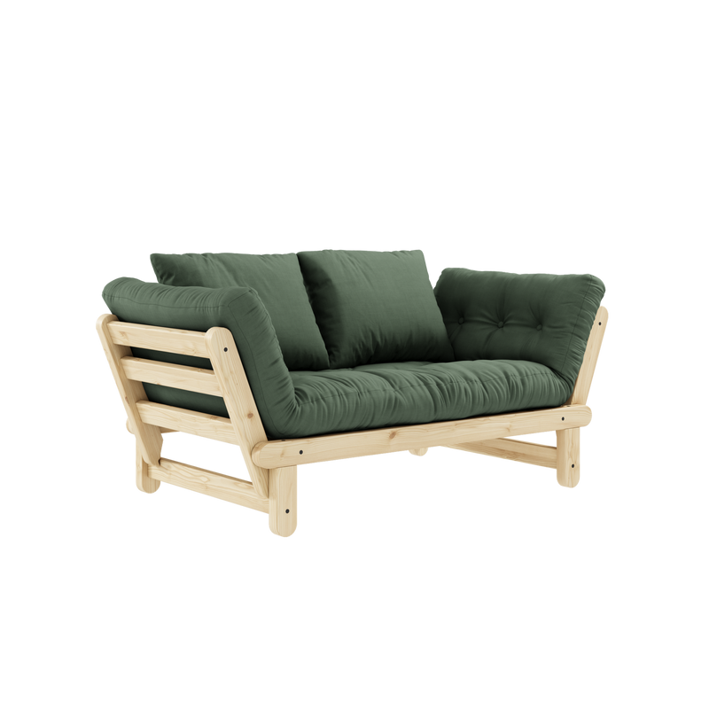 BEAT CLEAR LACQUERED W. BEAT MATTRESS SET OLIVE GREEN