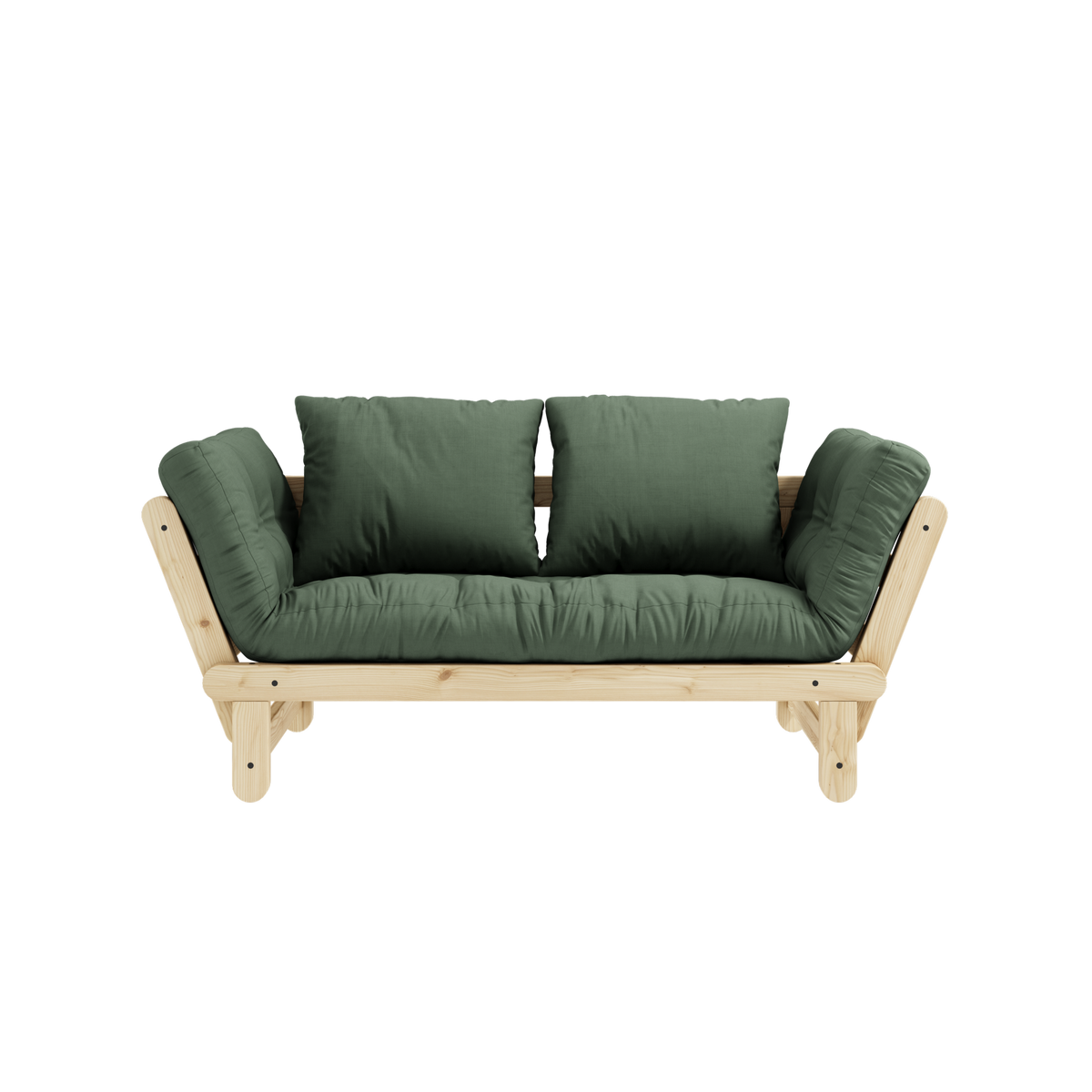 BEAT CLEAR LACQUERED W. BEAT MATTRESS SET OLIVE GREEN