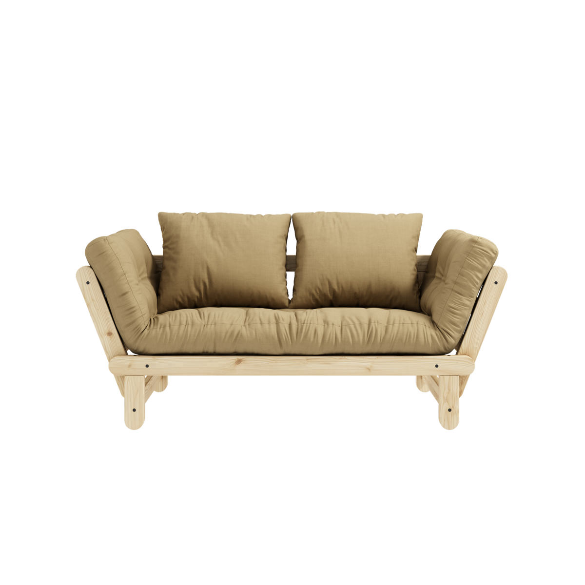 BEAT CLEAR LACQUERED W. BEAT MATTRESS SET WHEAT BEIGE