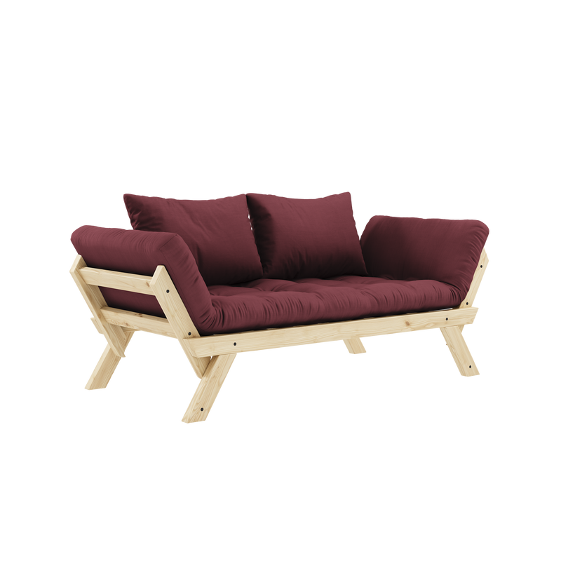 BEBOP CLEAR LACQUERED W. 4-LAYER MIXED MATTRESS BORDEAUX