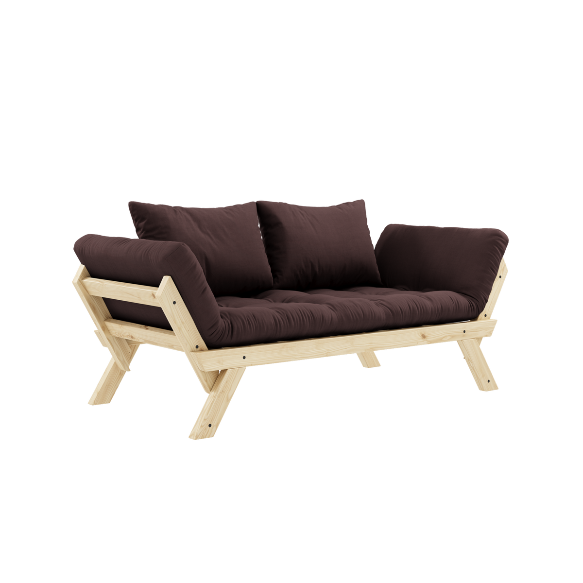 BEBOP CLEAR LACQUERED W. 4-LAYER MIXED MATTRESS BROWN