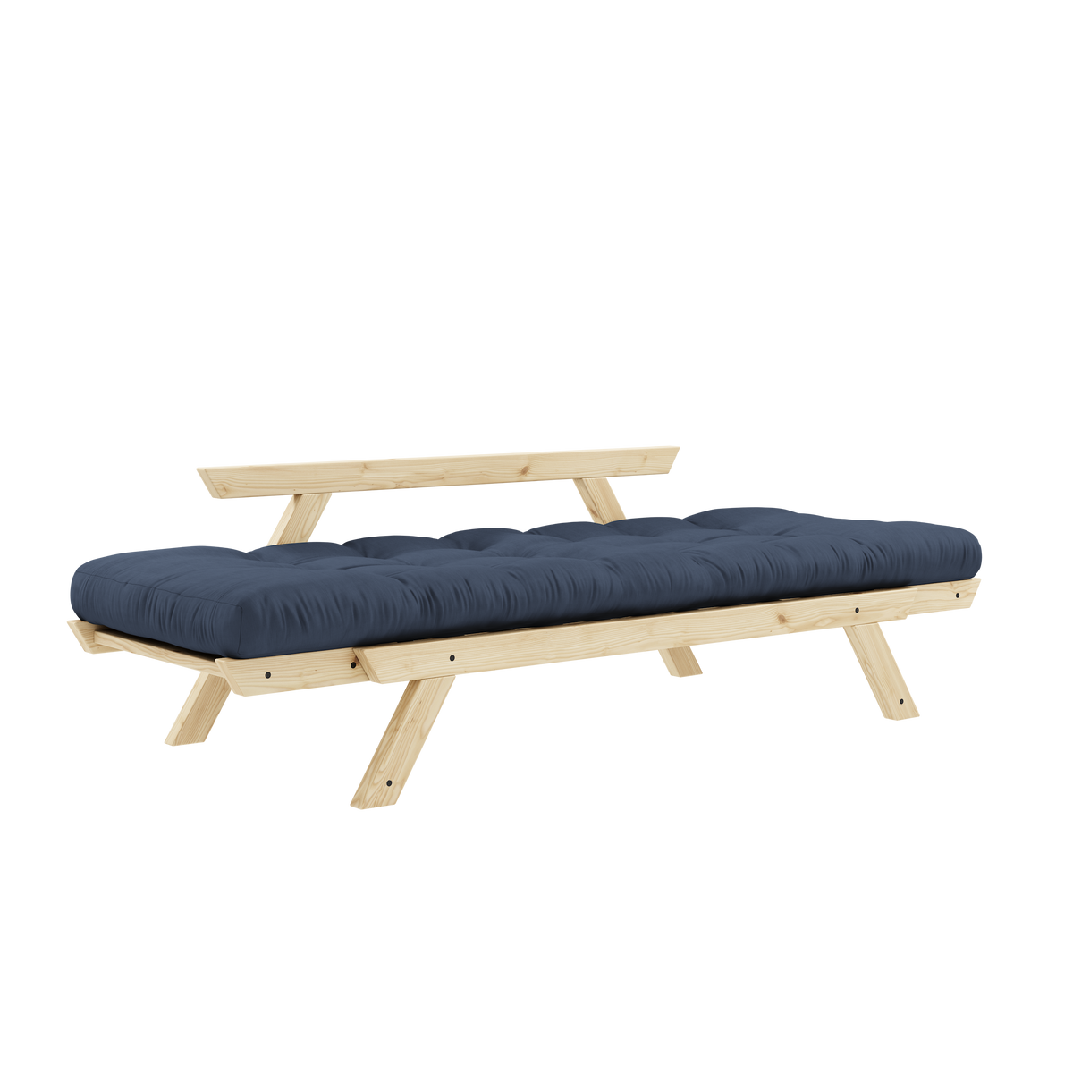 BEBOP CLEAR LACQUERED W. 4-LAYER MIXED MATTRESS NAVY