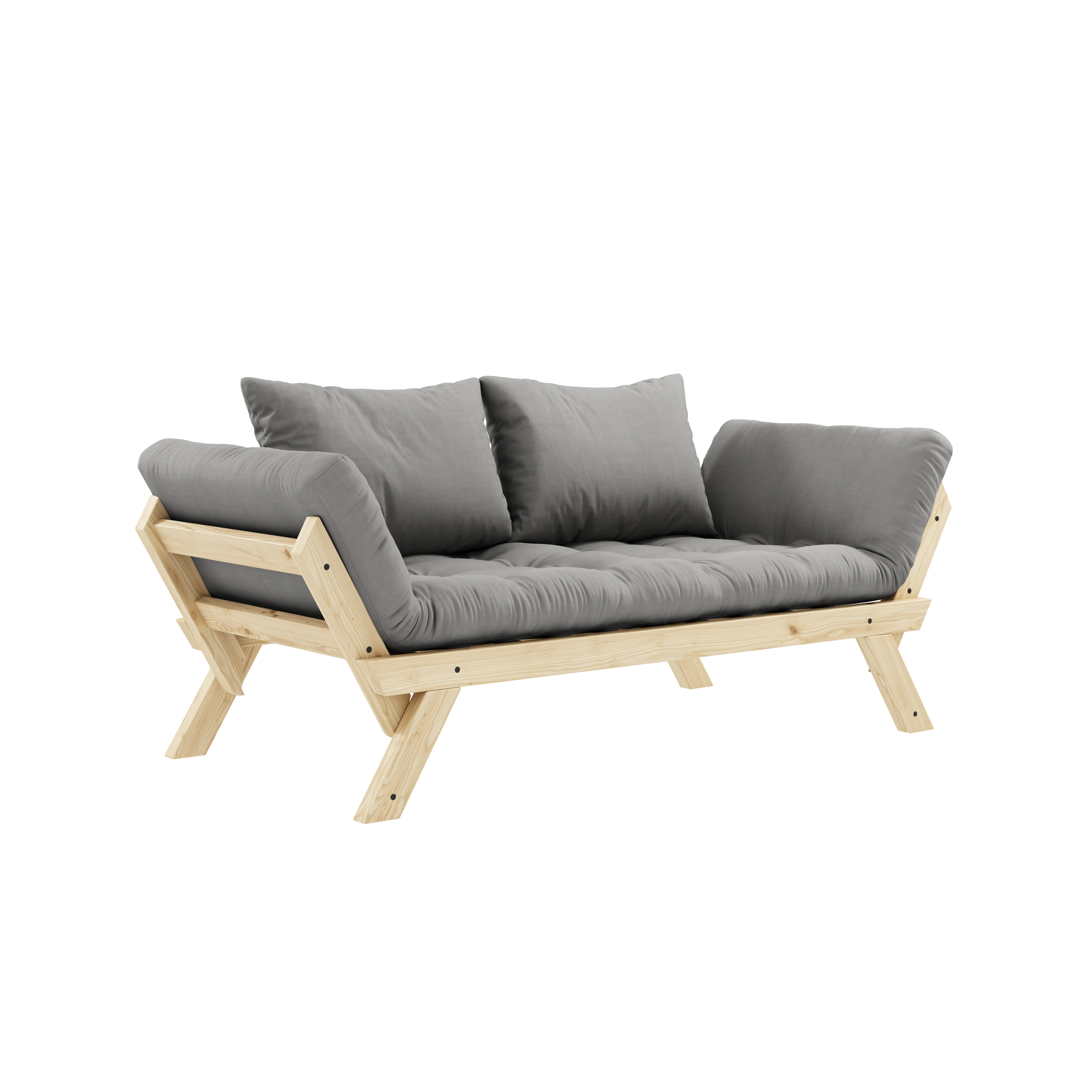 BEBOP CLEAR LACQUERED W. 4-LAYER MIXED MATTRESS GREY - US