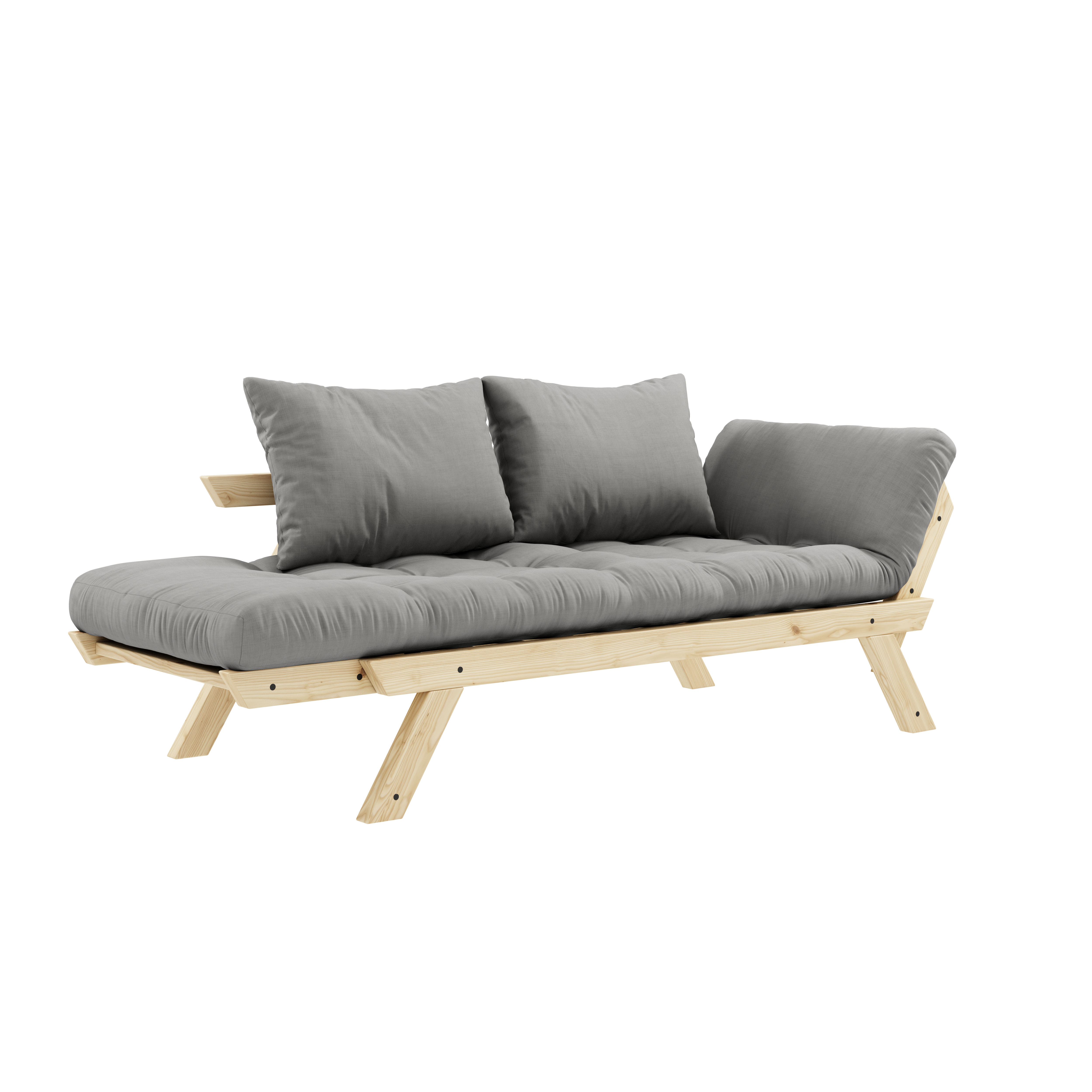 BEBOP CLEAR LACQUERED W. 4-LAYER MIXED MATTRESS GREY - US