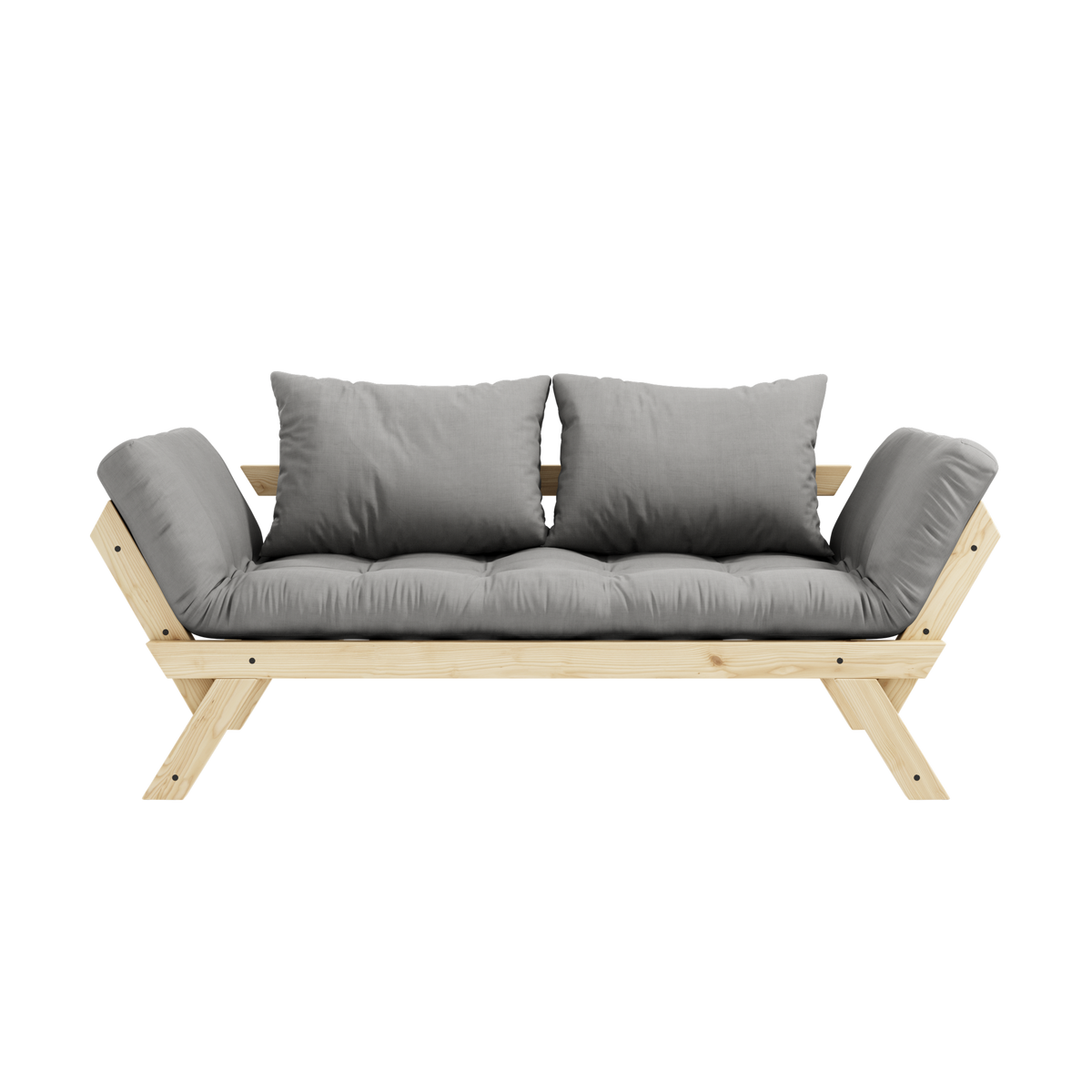 BEBOP CLEAR LACQUERED W. 4-LAYER MIXED MATTRESS GREY