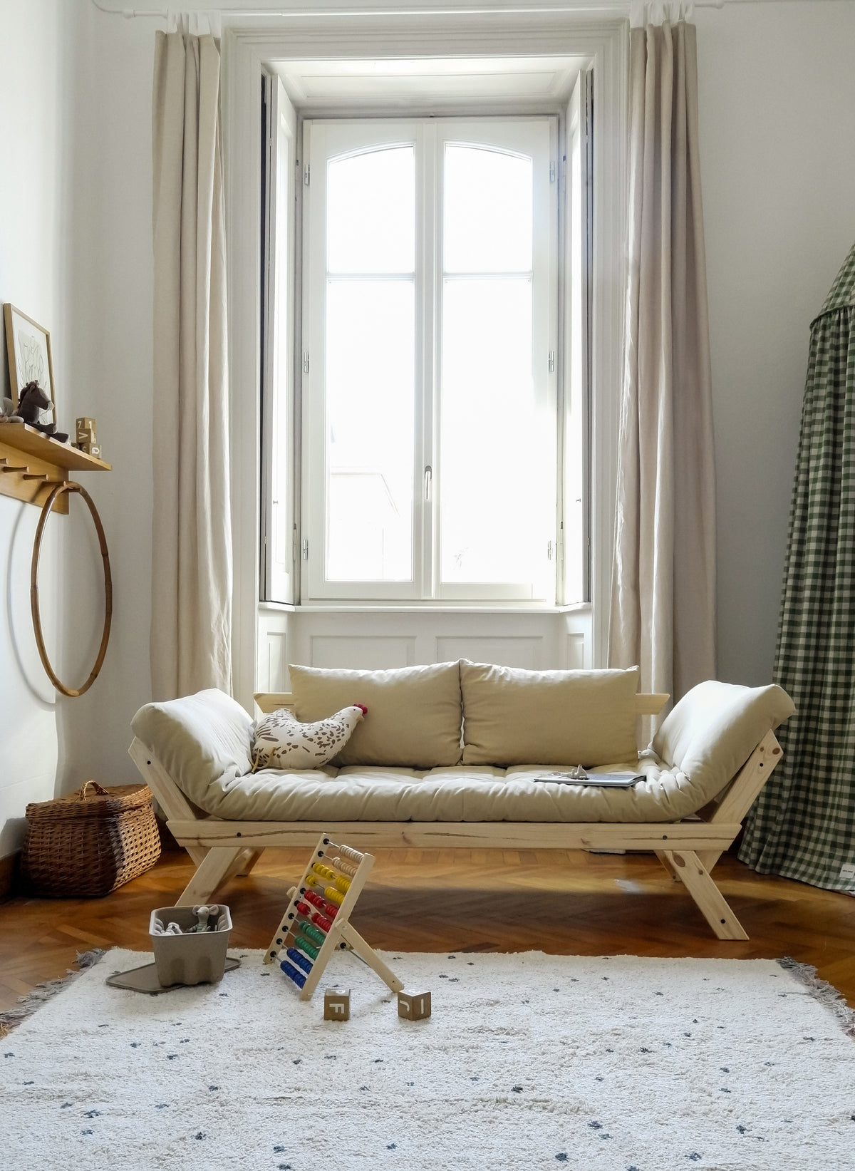 BEBOP CLEAR LACQUERED W. 4-LAYER MIXED MATTRESS CLAY BROWN