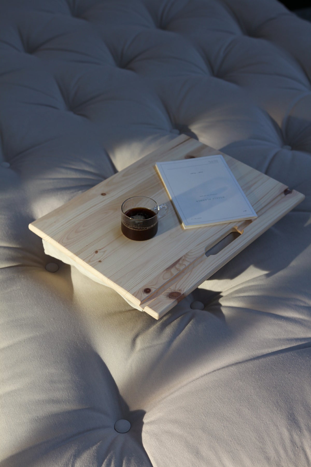 BFF LAP TABLE CLEAR LACQUERED