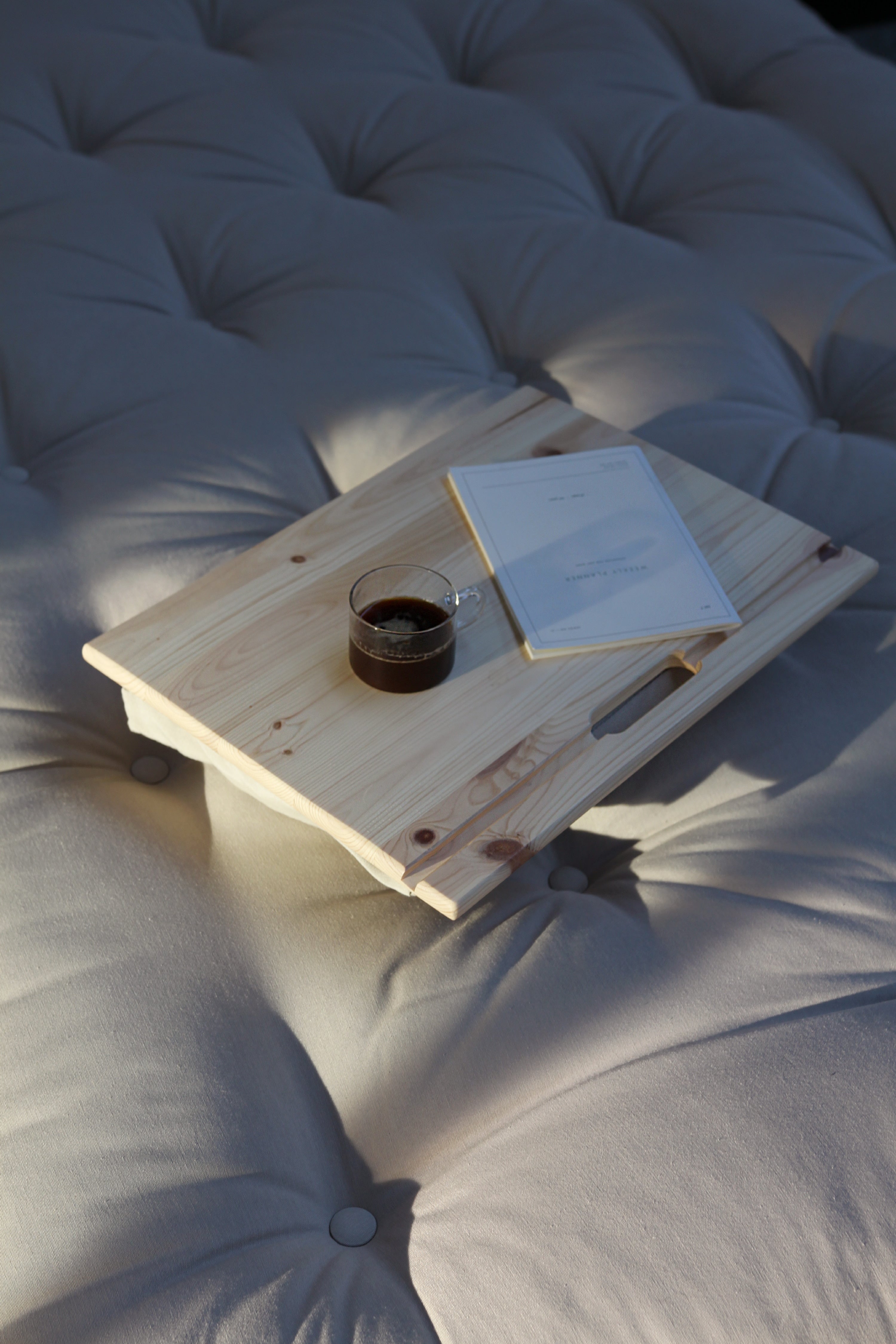 BFF LAP TABLE CLEAR LACQUERED