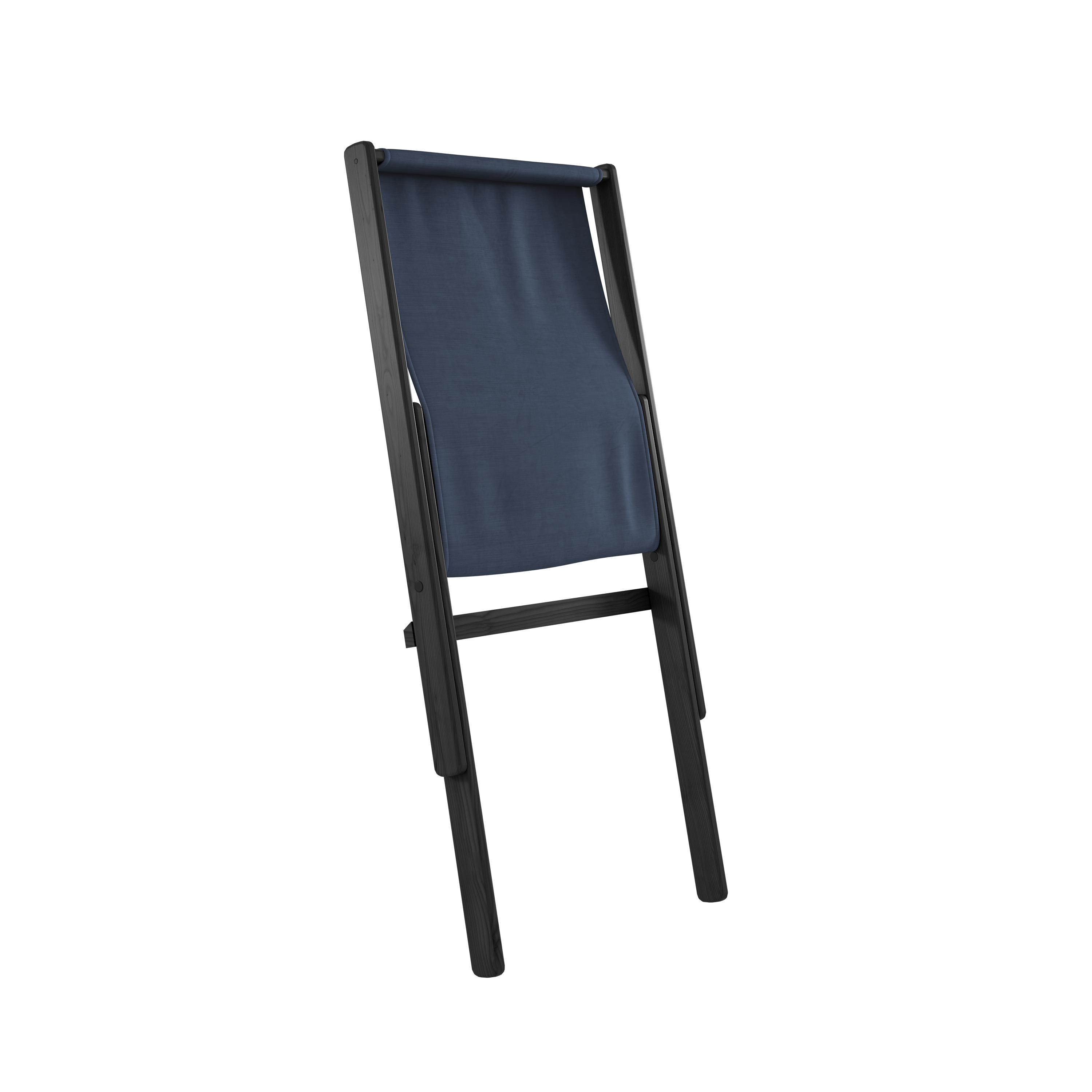 BOOGIE BLACK LACQUERED BEECH W. BOOGIE MATTRESS NAVY