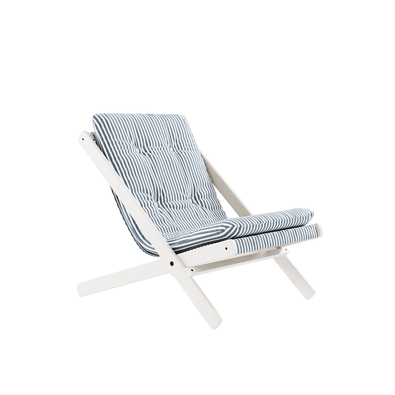 BOOGIE WHITE LACQUERED BEECH W. BOOGIE MATTRESS BEACH BLUE