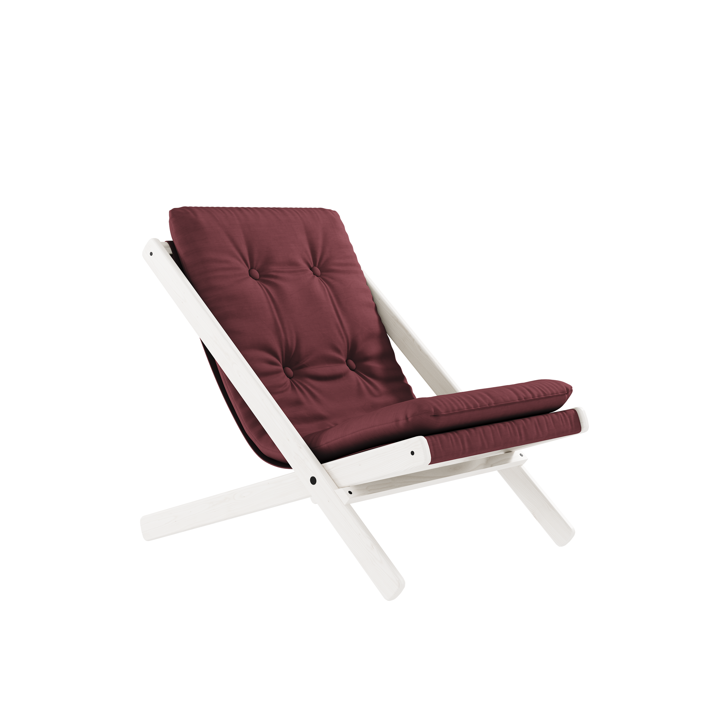 BOOGIE WHITE LACQUERED BEECH W. BOOGIE MATTRESS BORDEAUX
