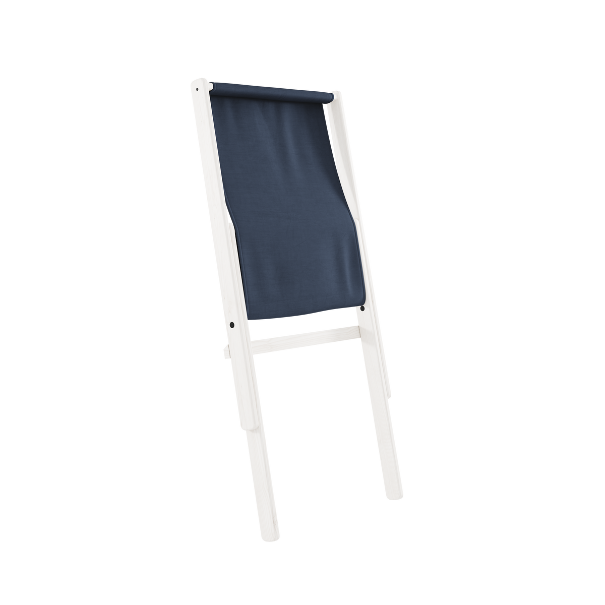 BOOGIE WHITE LACQUERED BEECH W. BOOGIE MATTRESS NAVY