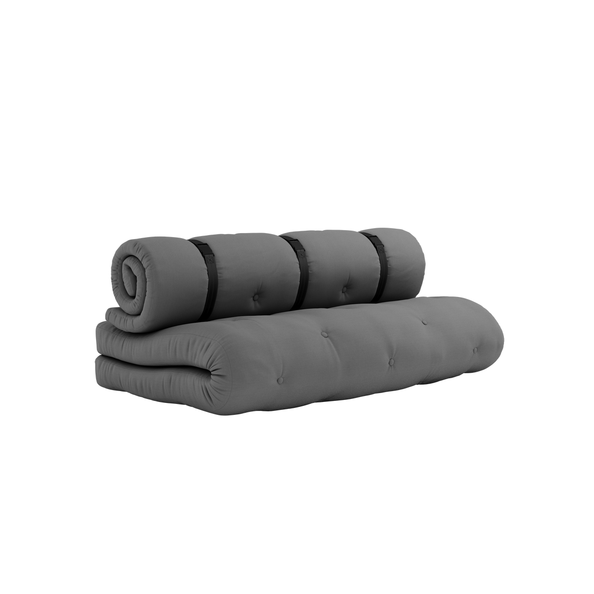 BUCKLE-UP SOFA OUT™ DARK GREY W. 3 BLACK NYLON BELTS