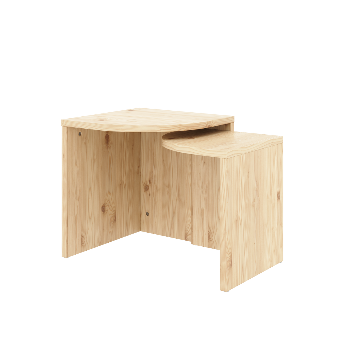 COMBINE SIDE TABLES SET CLEAR LACQUERED