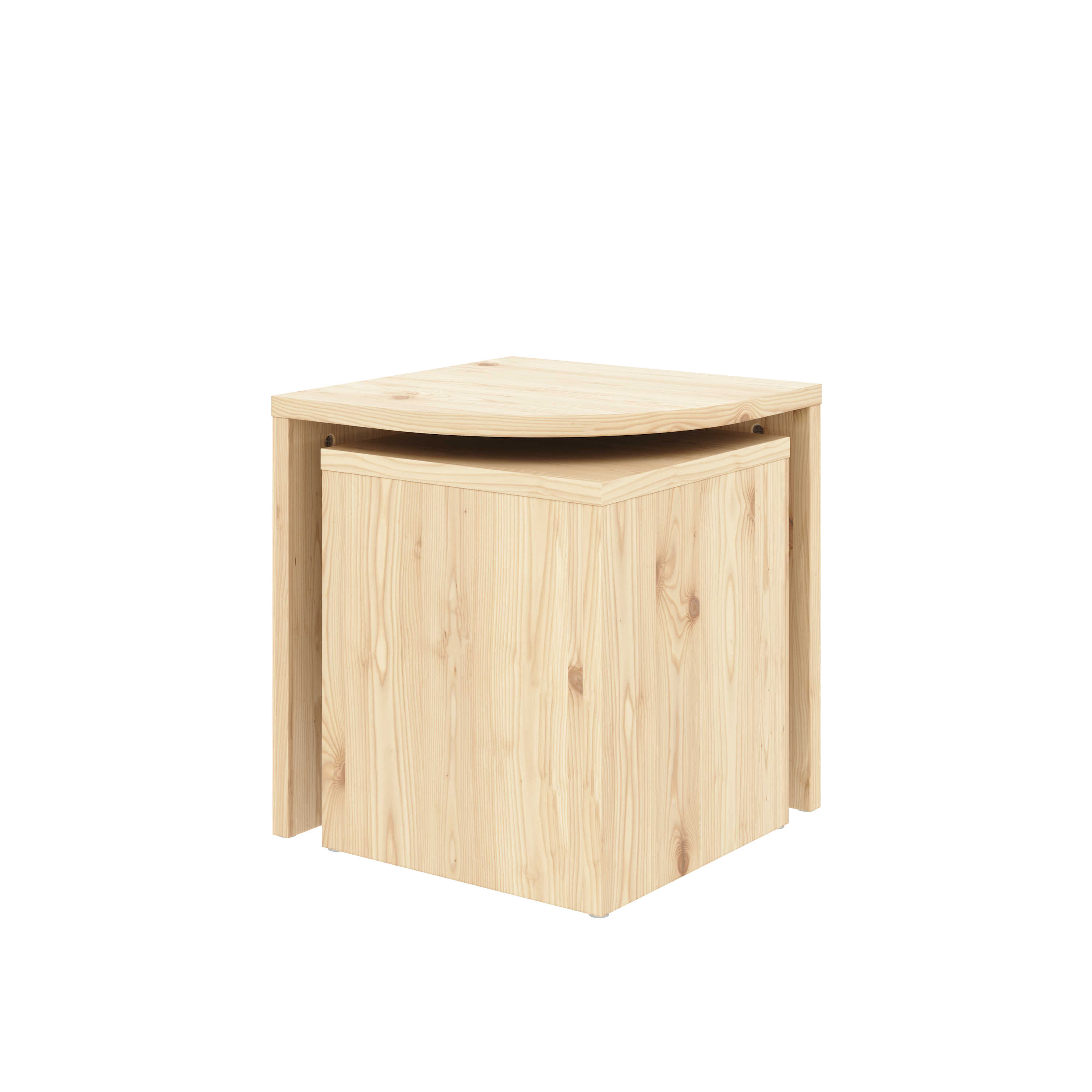 COMBINE SIDE TABLES SET CLEAR LACQUERED