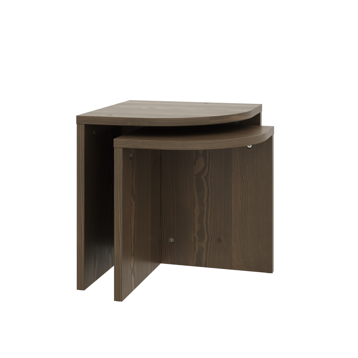 COMBINE SIDE TABLES SET CAROB BROWN